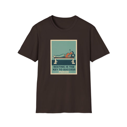 Resting Is the Key to Success graphic t-shirt mockup