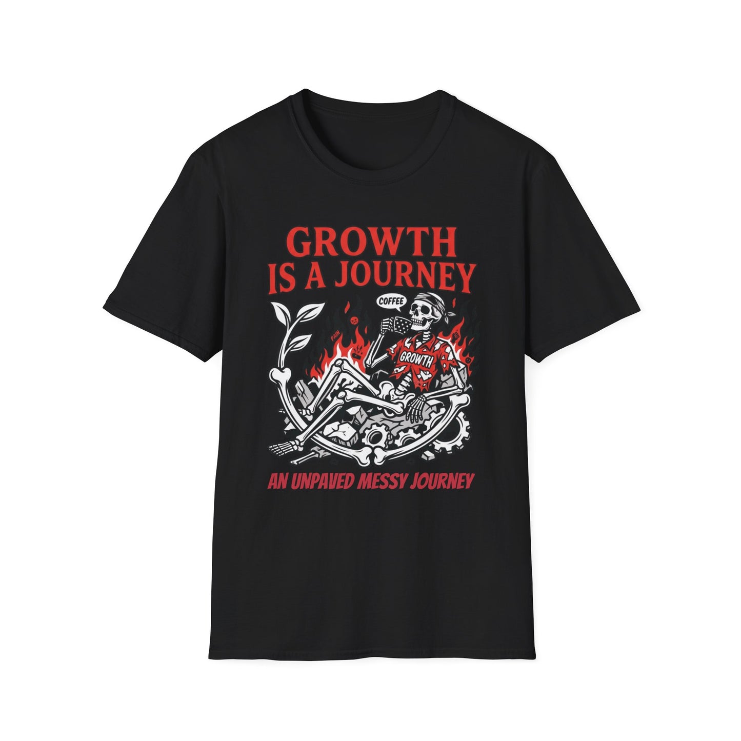 Growth Is a Journey - Flame Edition graphic t-shirt mockup