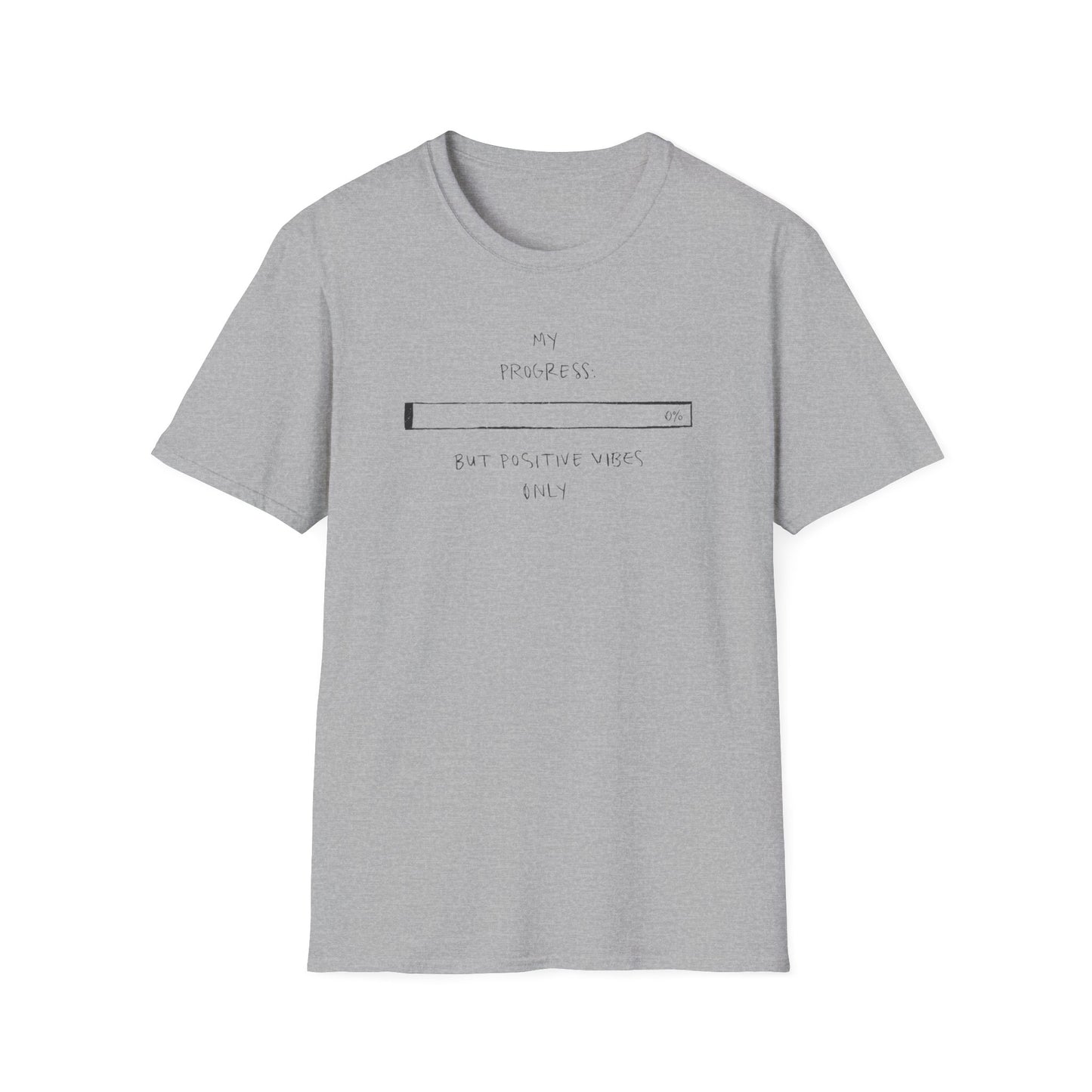 Positive Vibe Only graphic t-shirt mockup