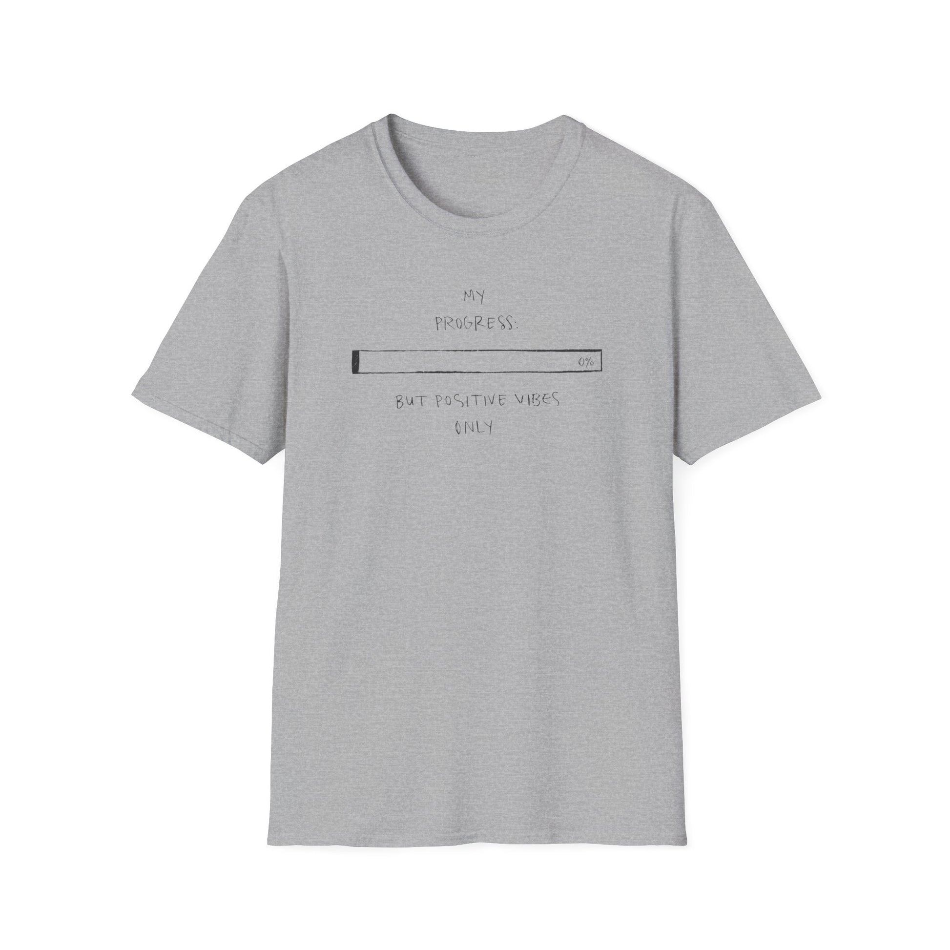 Positive Vibe Only graphic t-shirt mockup