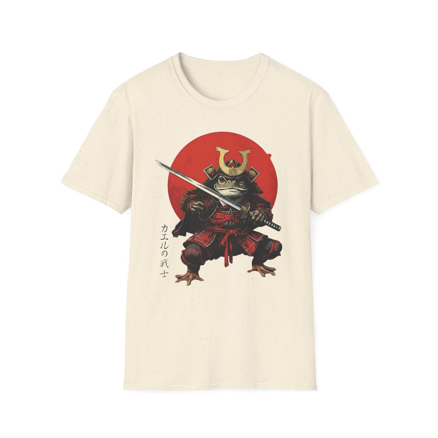 Japanese Frog Warrior graphic t-shirt mockup