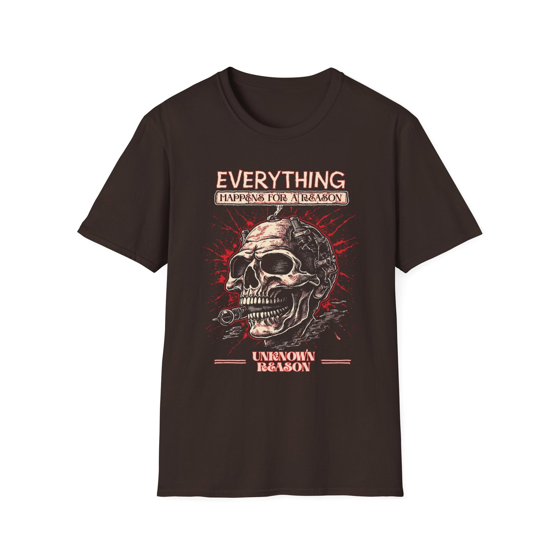 Everything Happens for a Reason - Dark Poster graphic t-shirt mockup
