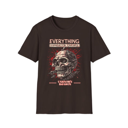 Everything Happens for a Reason - Dark Poster graphic t-shirt mockup