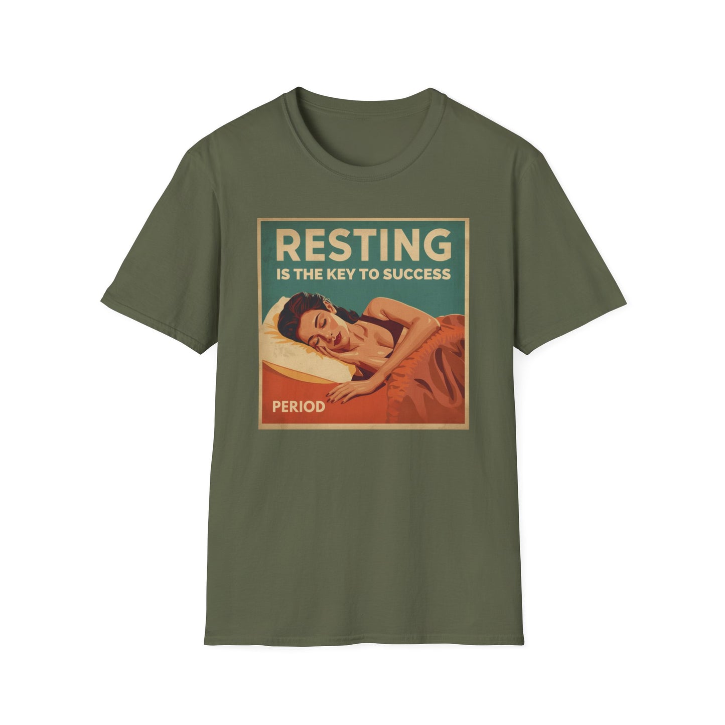 Resting Is the Key to Success graphic t-shirt mockup