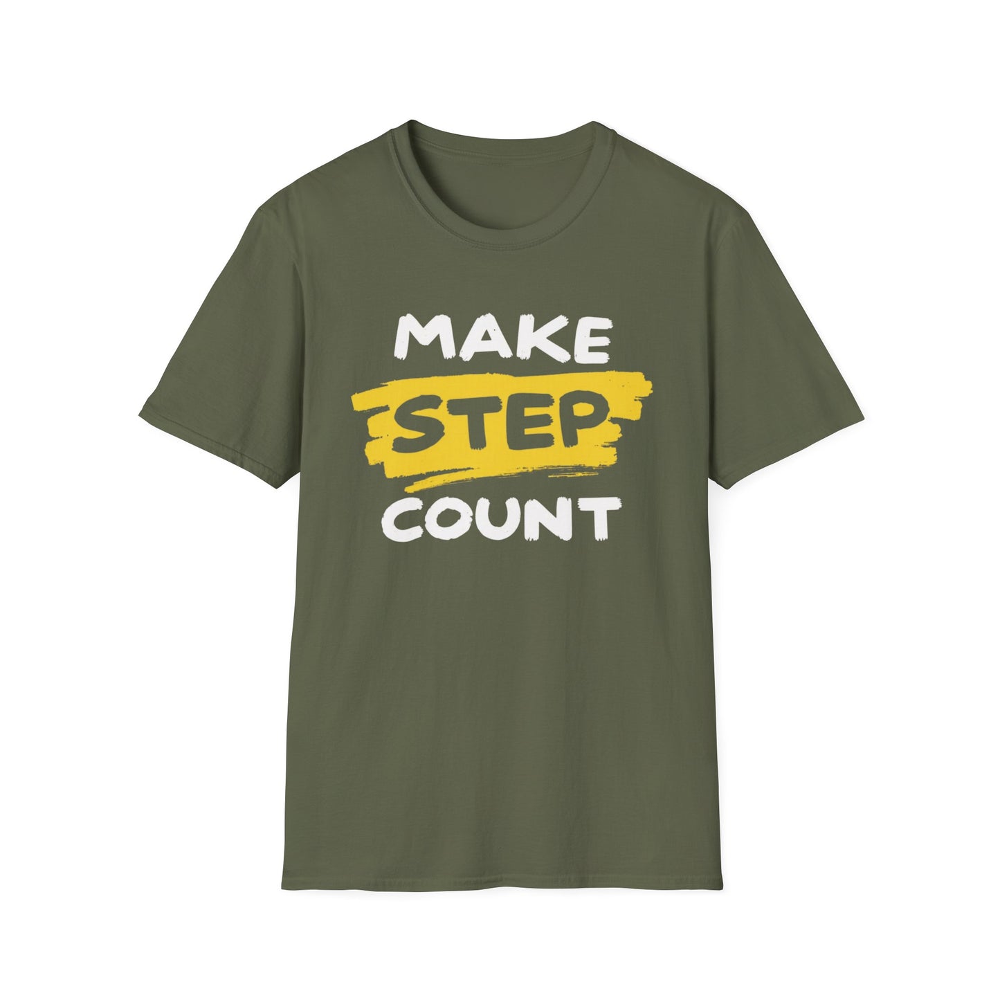 Make Step Count graphic t-shirt mockup
