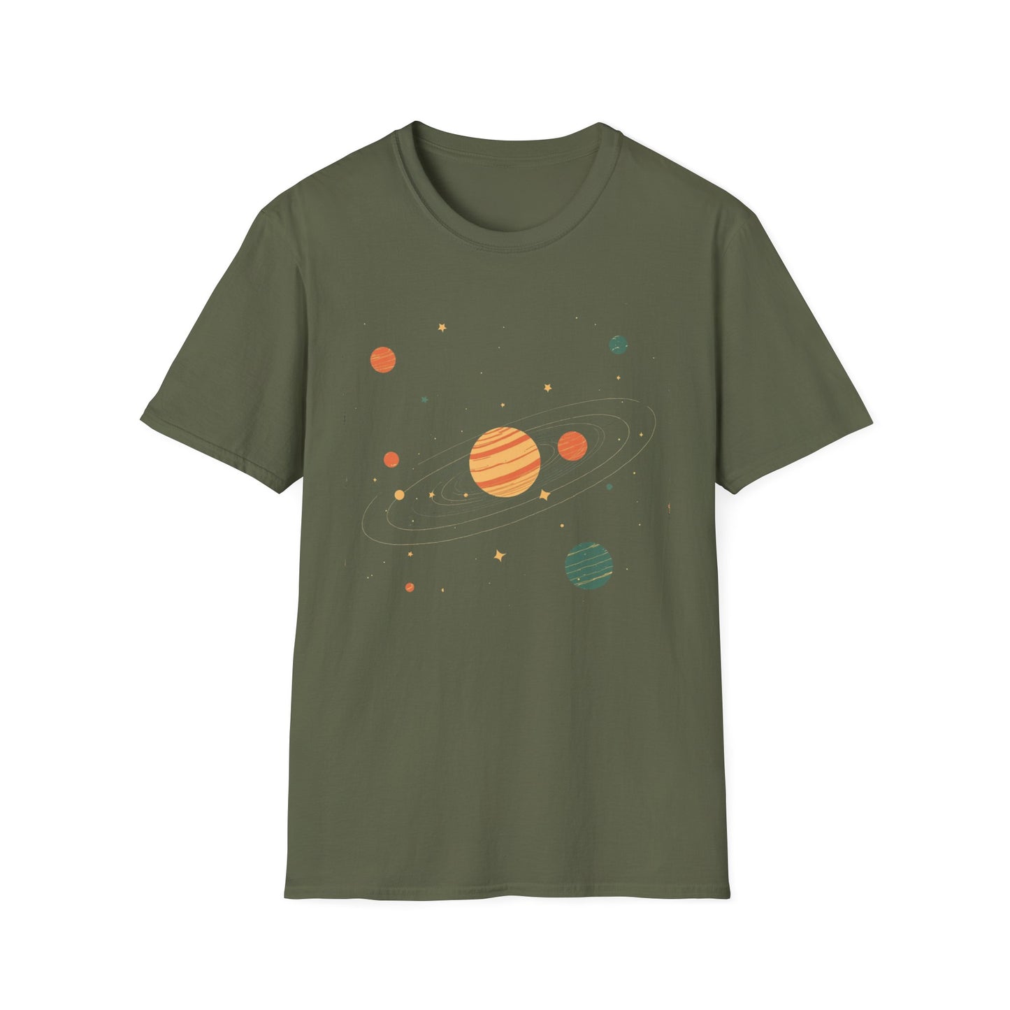 Solar System graphic t-shirt mockup