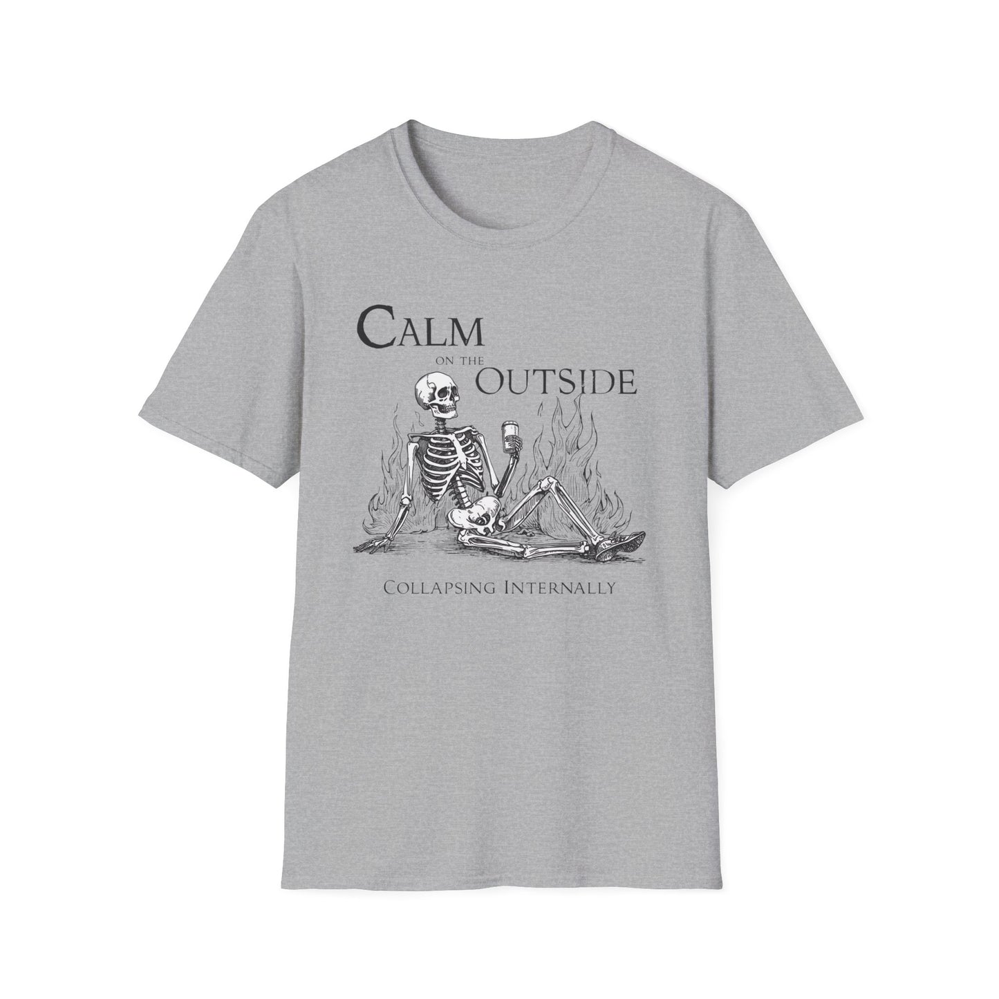 Calm Outside, Collapsing Internally - Sketch Edition graphic t-shirt mockup