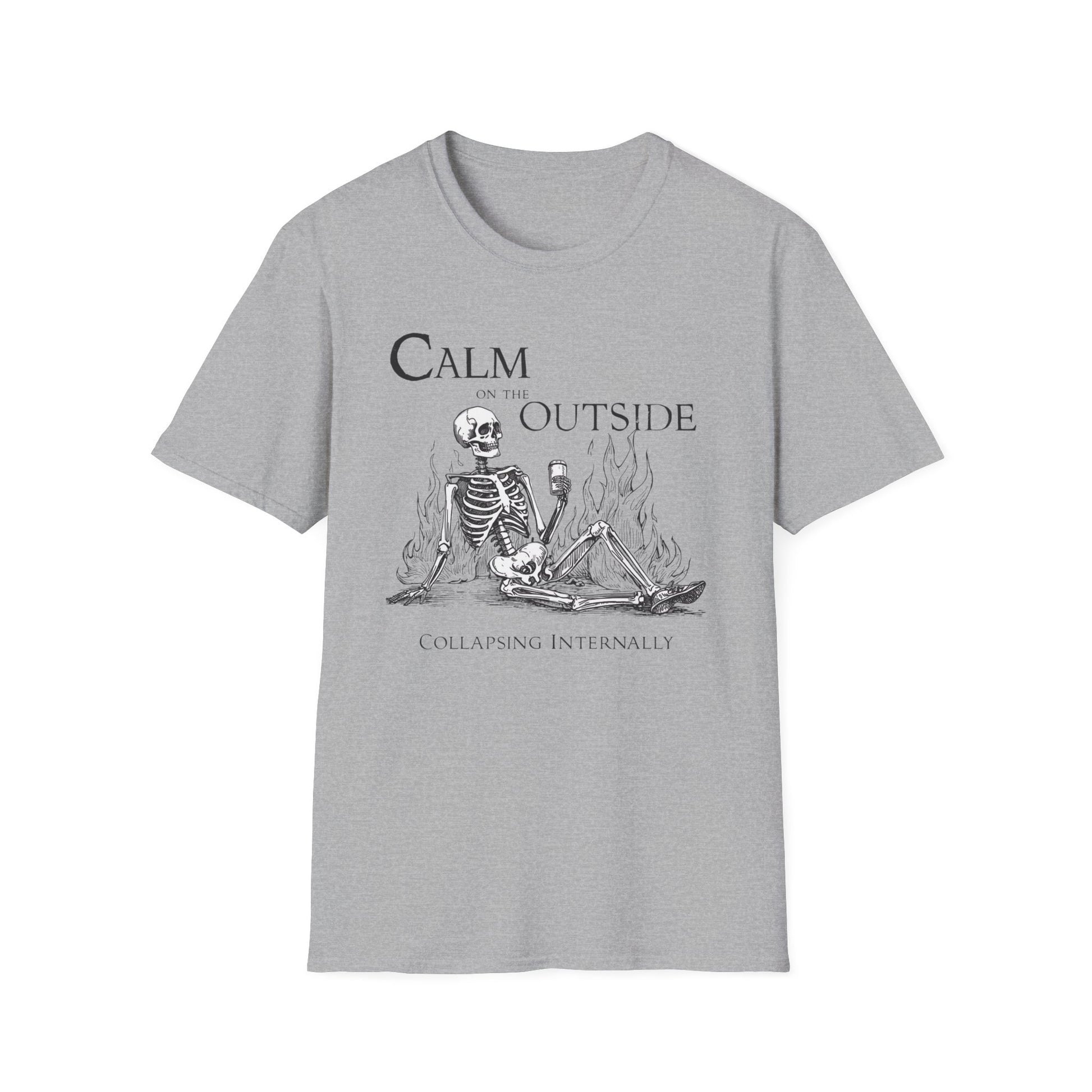 Calm Outside, Collapsing Internally - Sketch Edition graphic t-shirt mockup