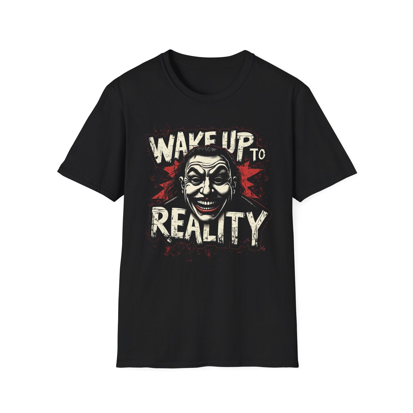 Wake Up to Reality graphic t-shirt mockup