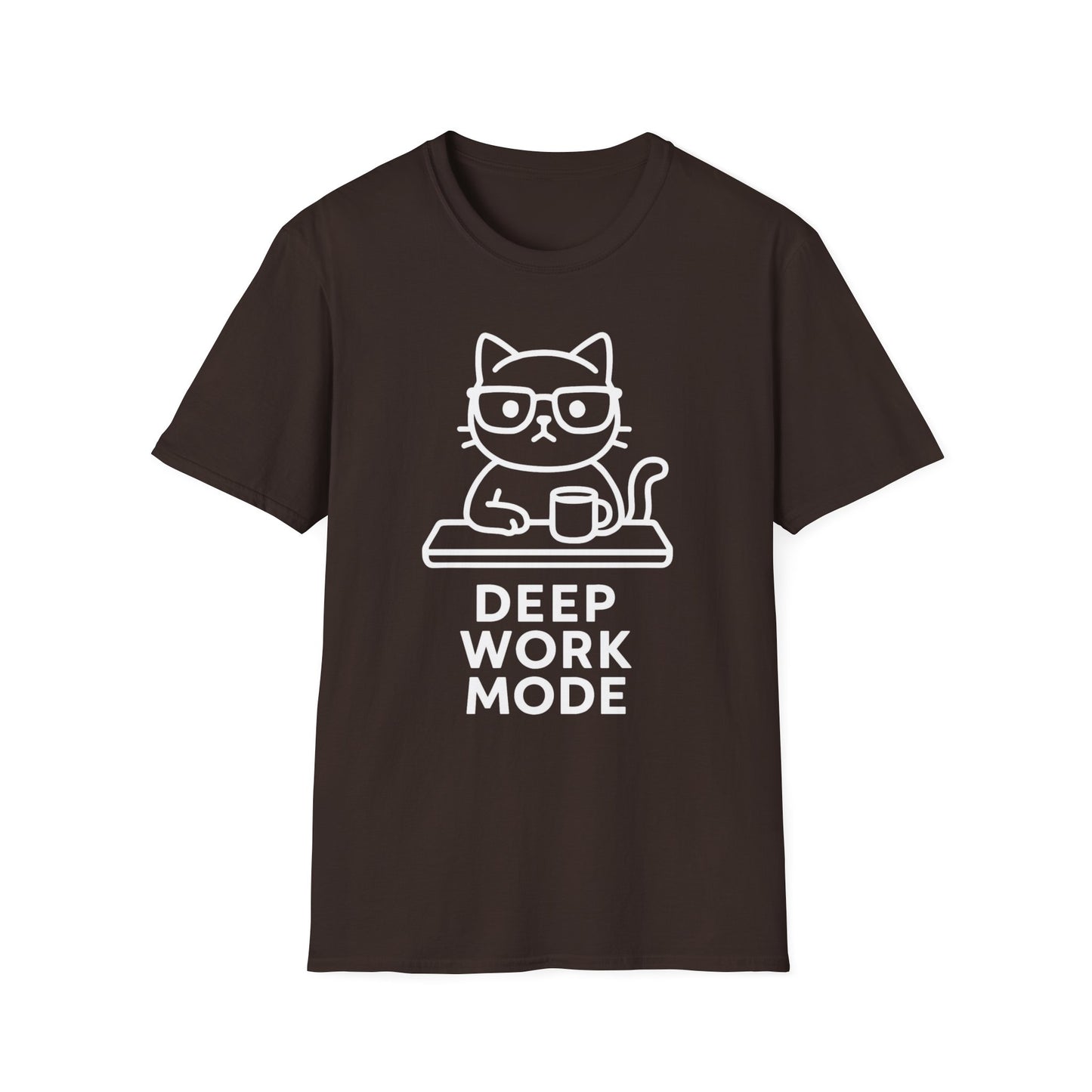 Deep Work Mode graphic t-shirt mockup