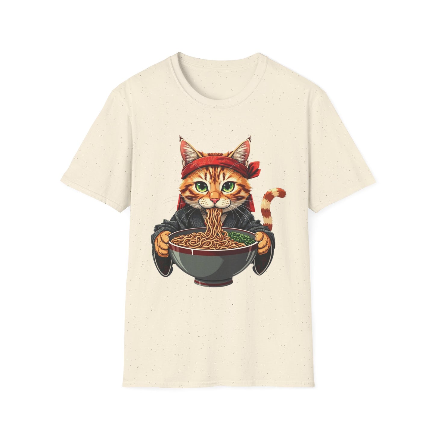 Ramen Cat graphic t-shirt mockup