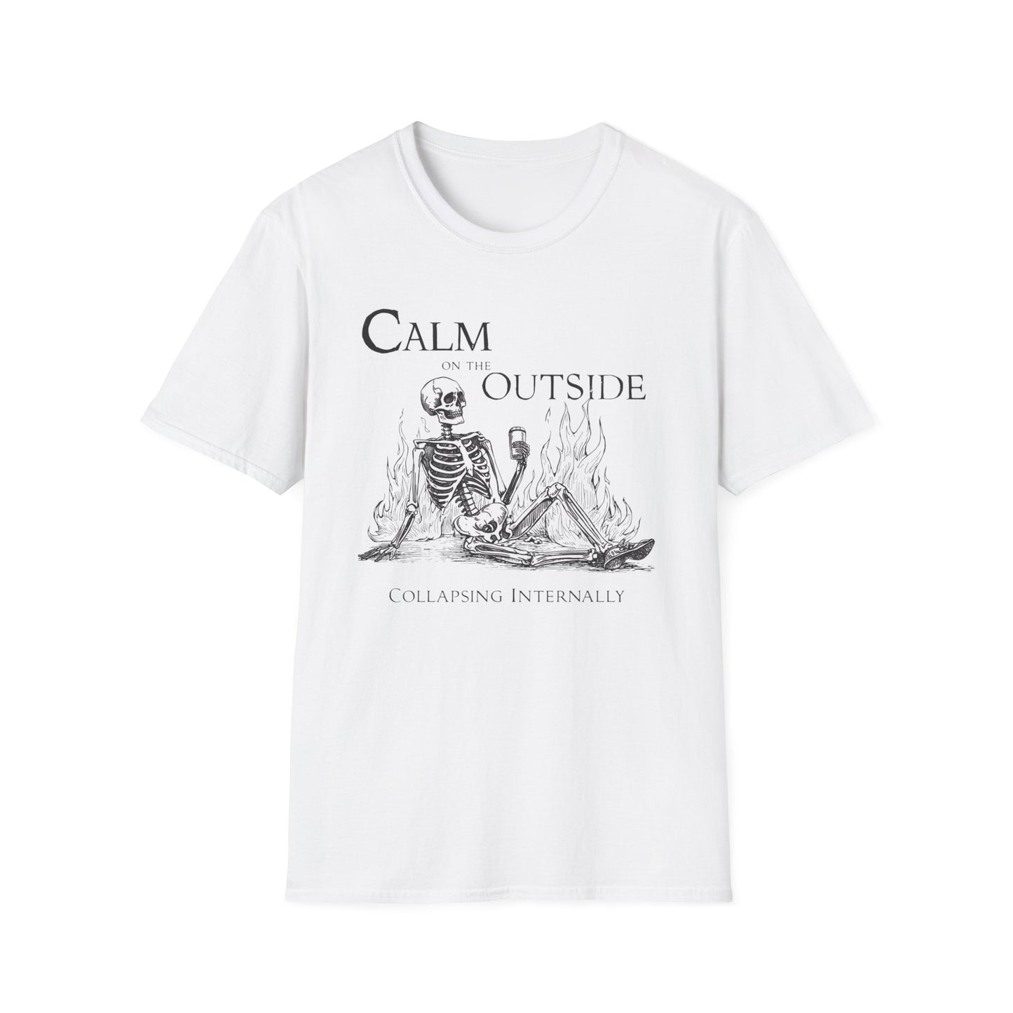Calm Outside, Collapsing Internally - Sketch Edition graphic t-shirt mockup