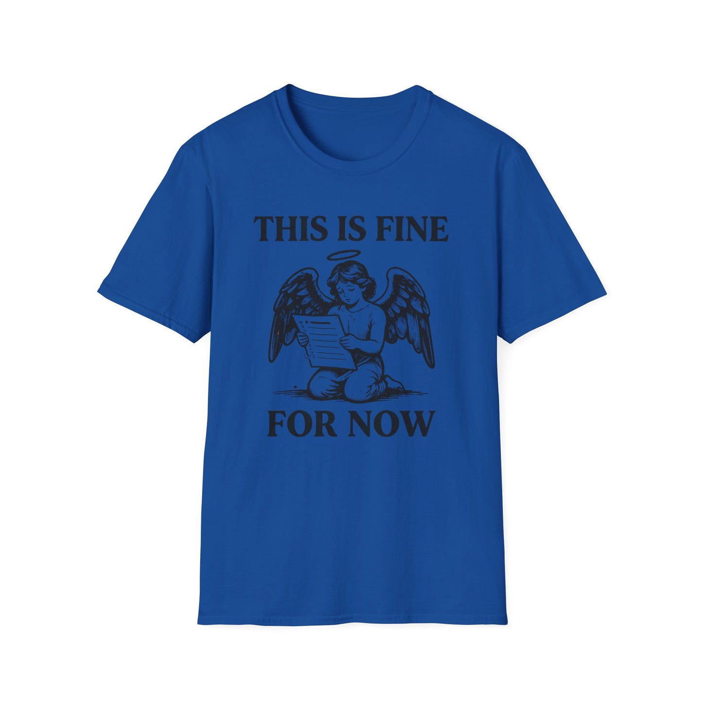 This Is Fine for Now - Line Art Edition graphic t-shirt mockup