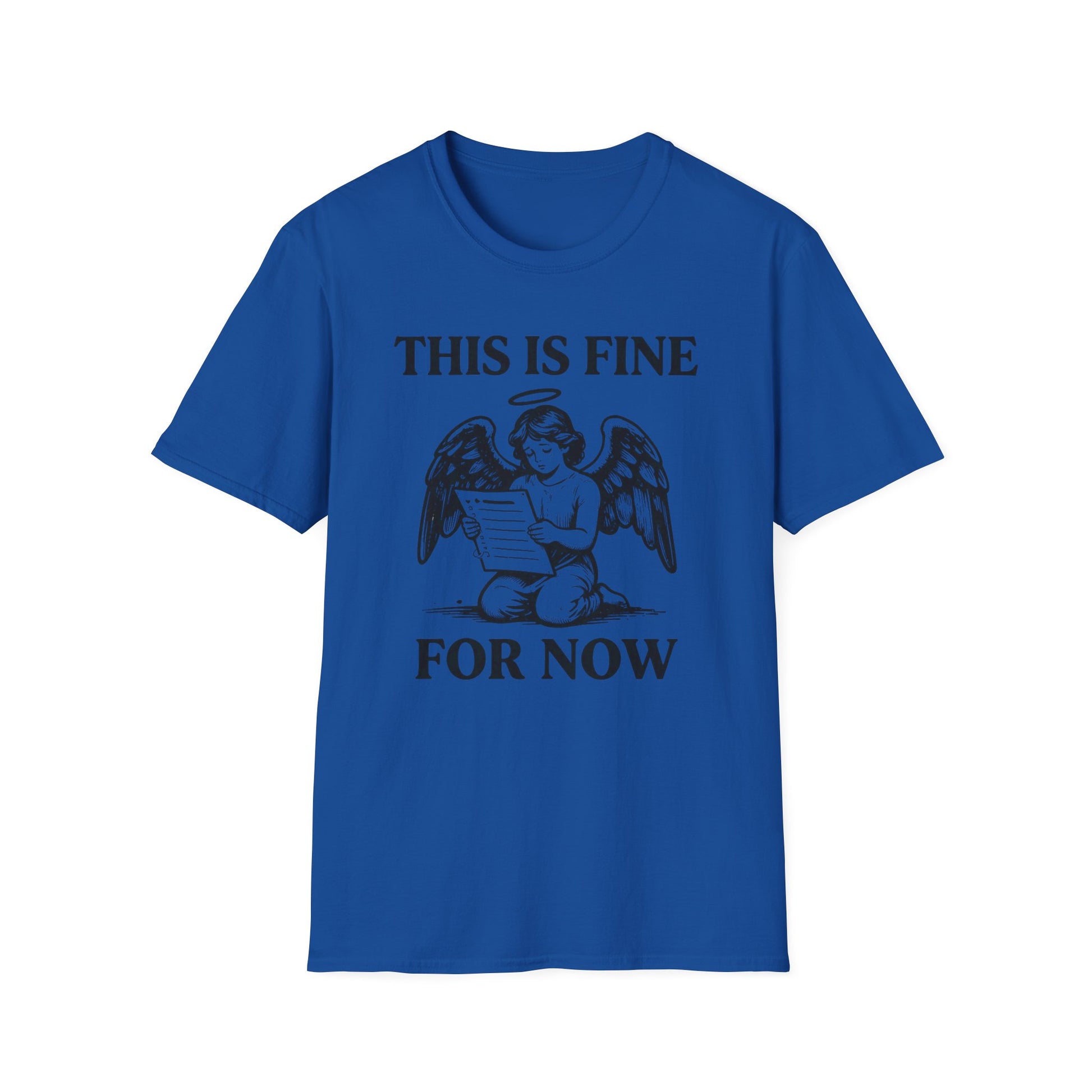 This Is Fine for Now - Line Art Edition graphic t-shirt mockup