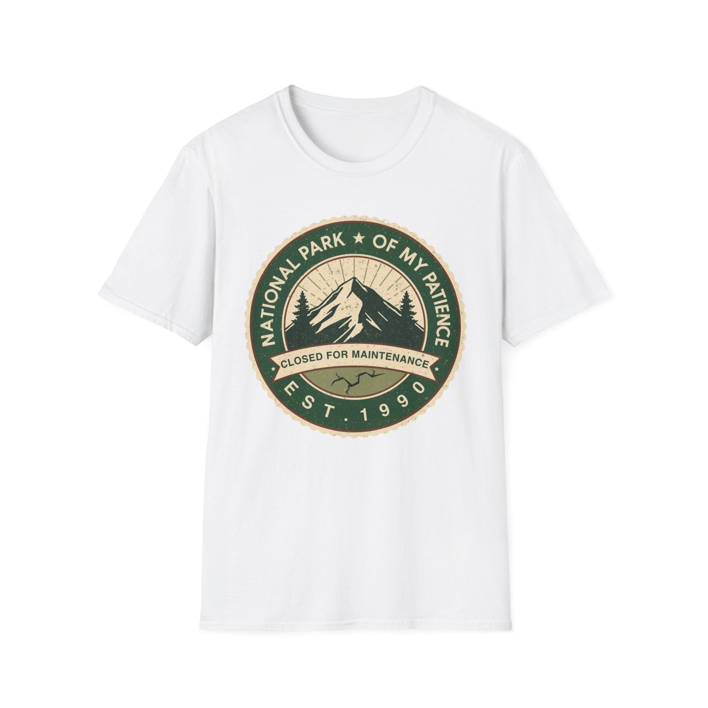 National Park of My Patience graphic t-shirt mockup