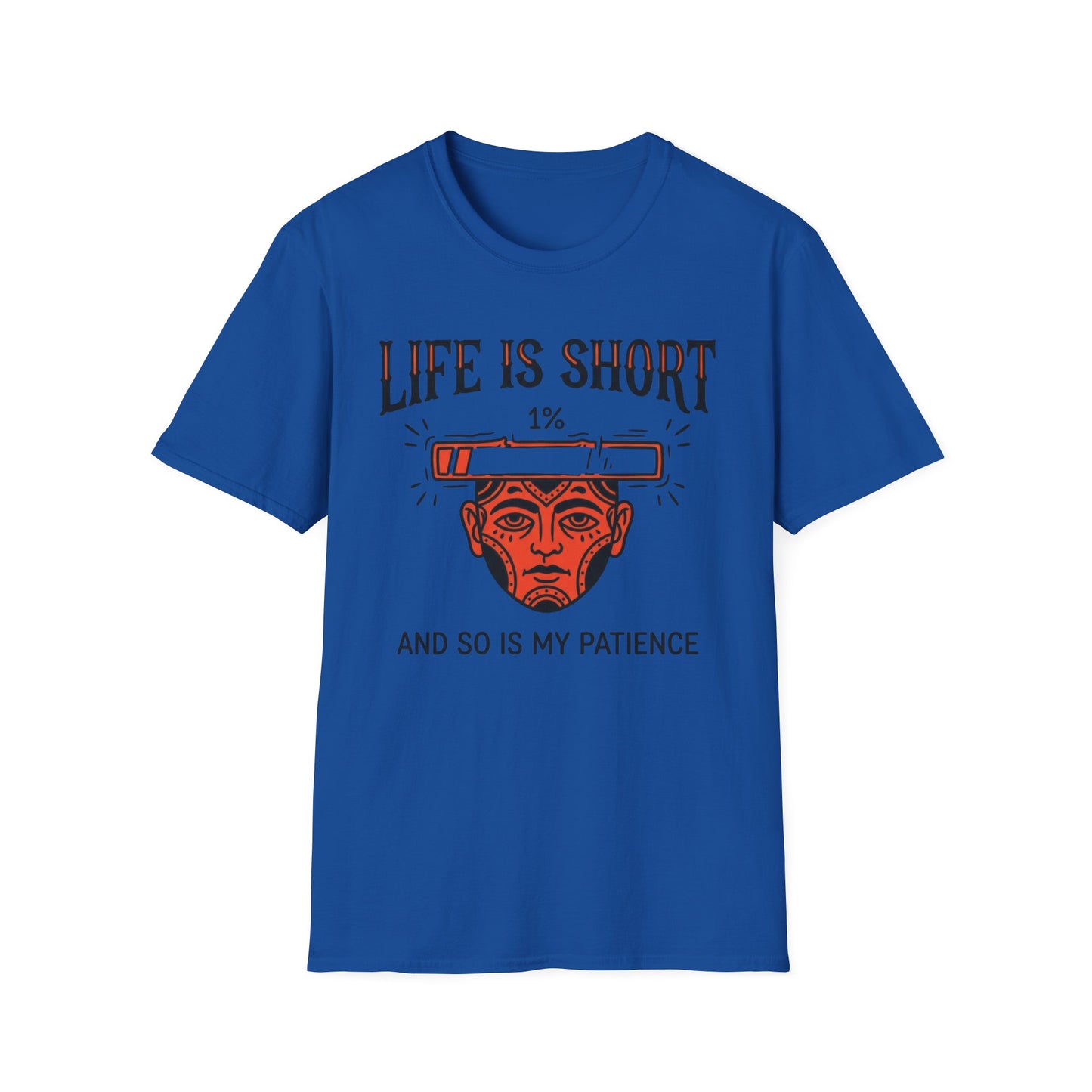 Life Is Short, and So Is My Patience graphic t-shirt mockup