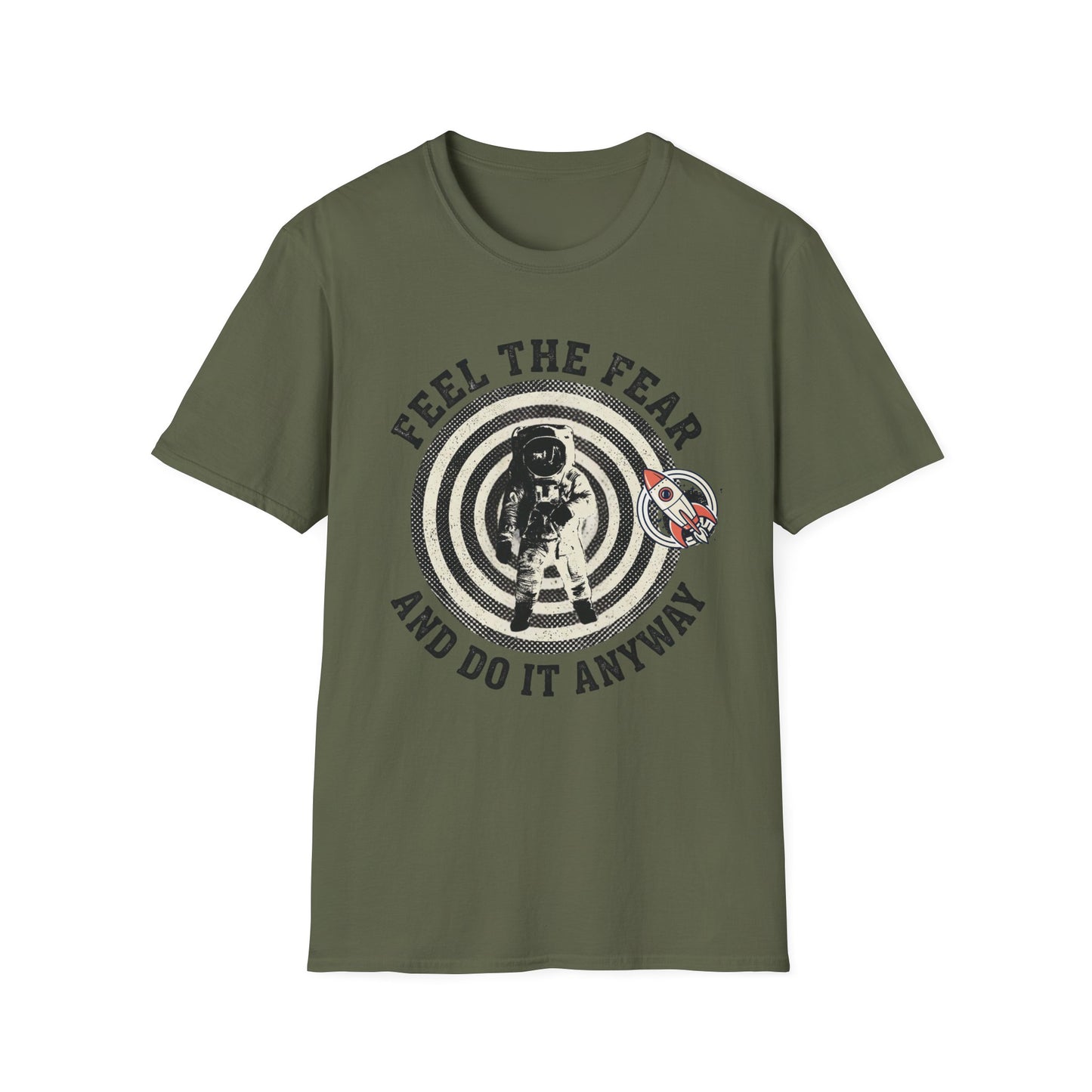 Feel the Fear and Do It Anyway graphic t-shirt mockup
