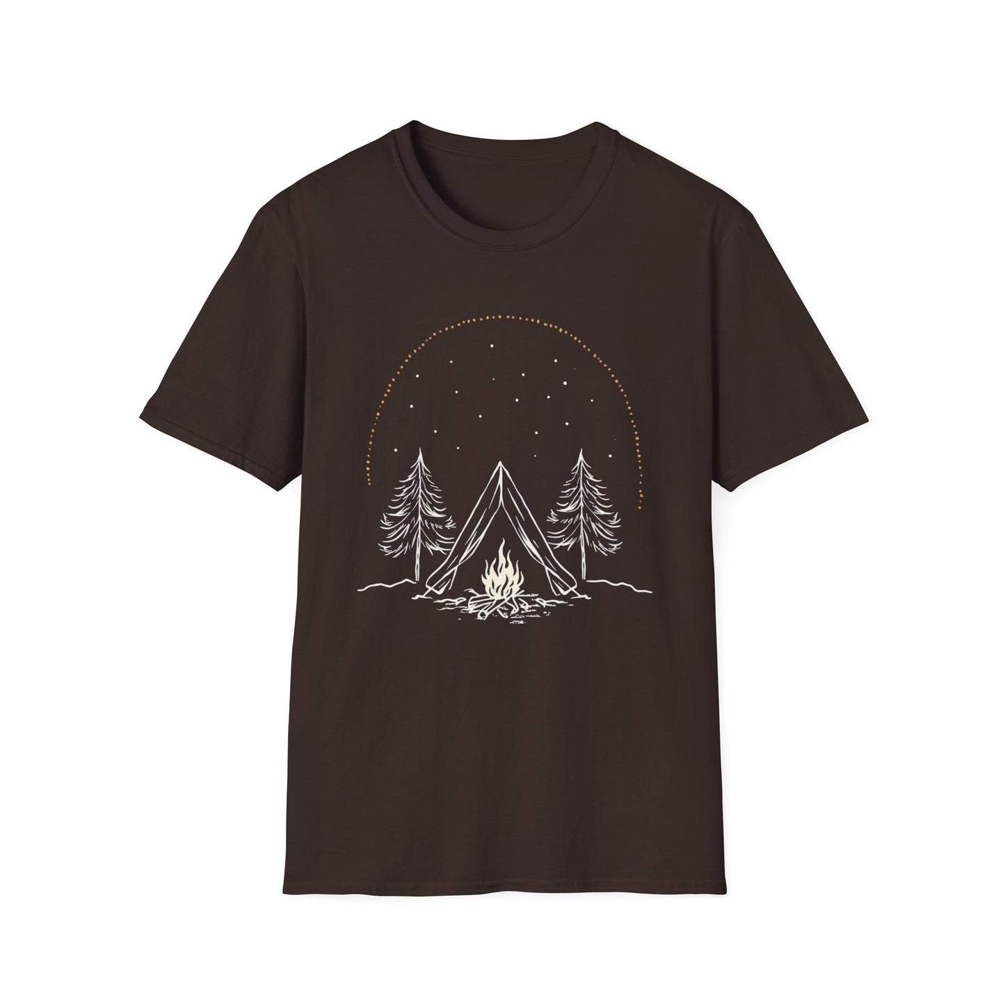 Camping in Forest graphic t-shirt mockup