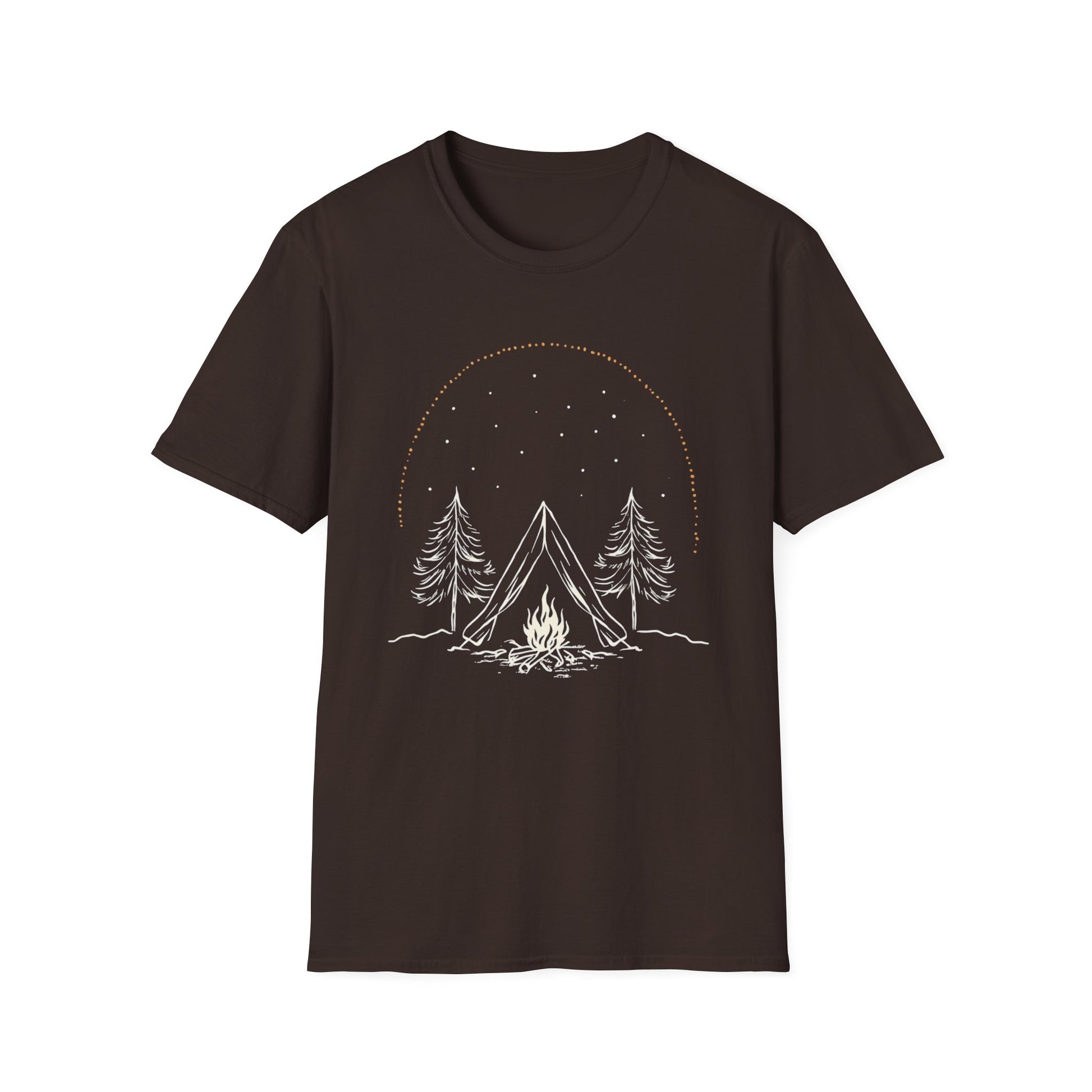 Camping in Forest graphic t-shirt mockup