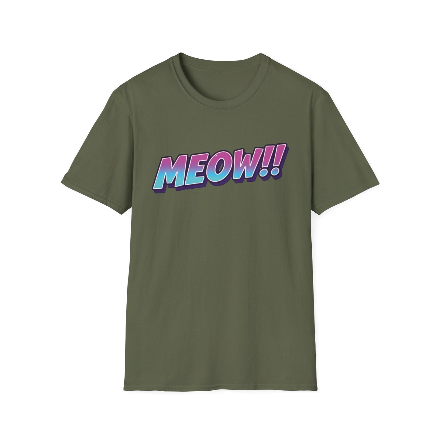 Meow graphic t-shirt mockup