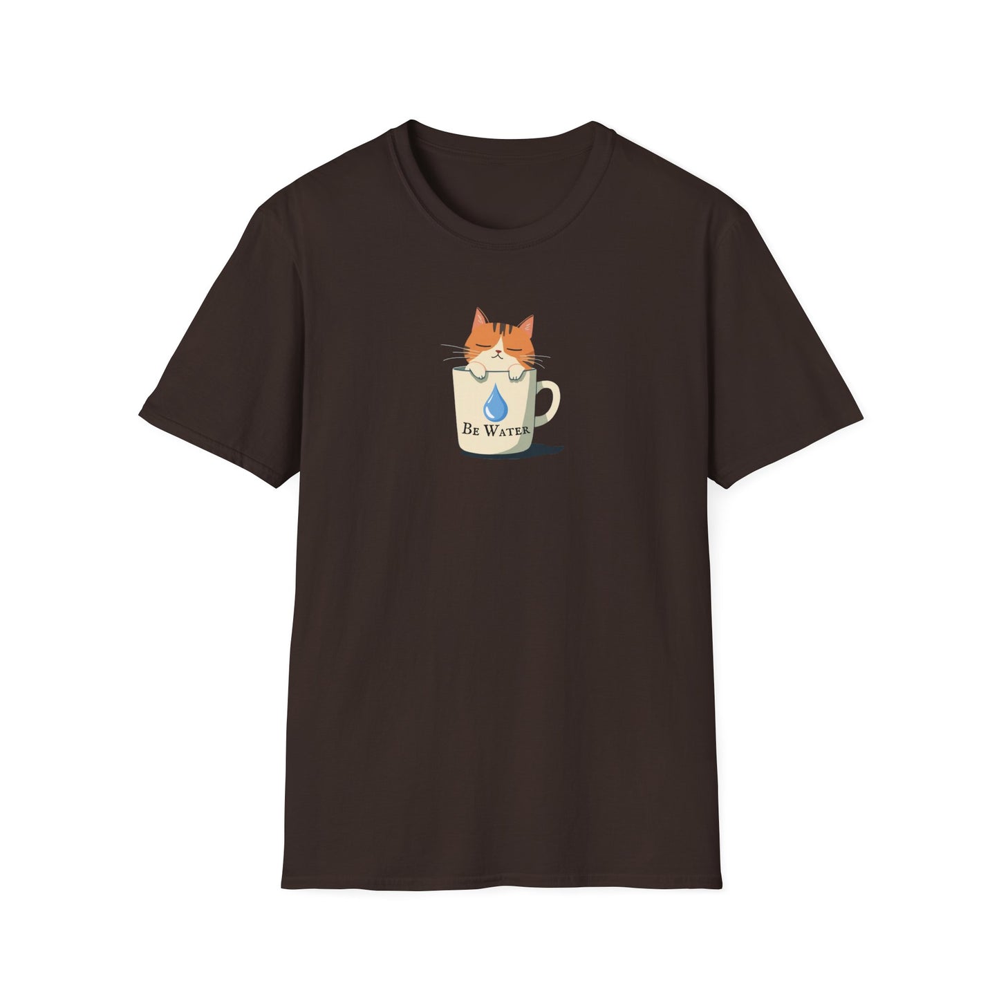 Be Water graphic t-shirt mockup