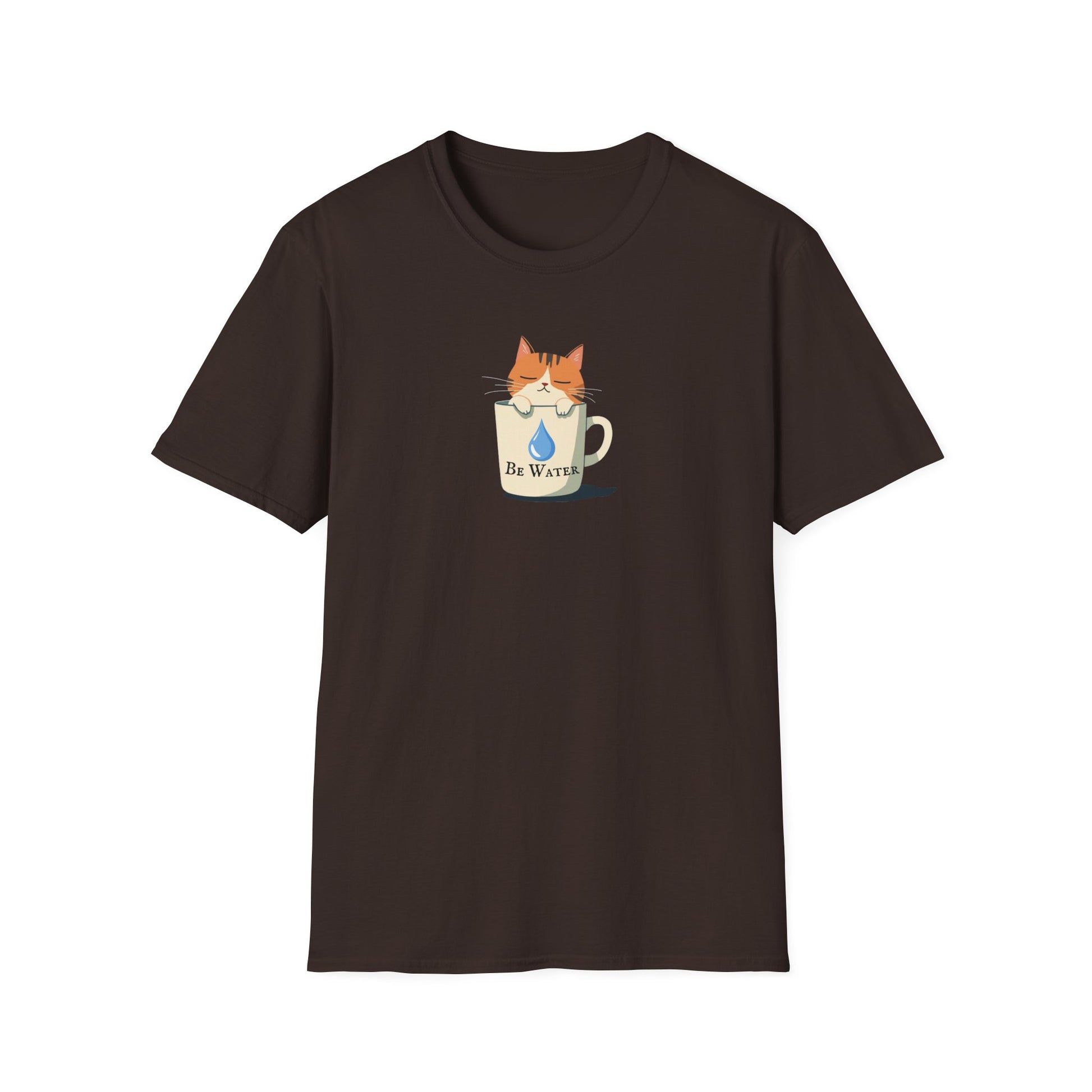 Be Water graphic t-shirt mockup