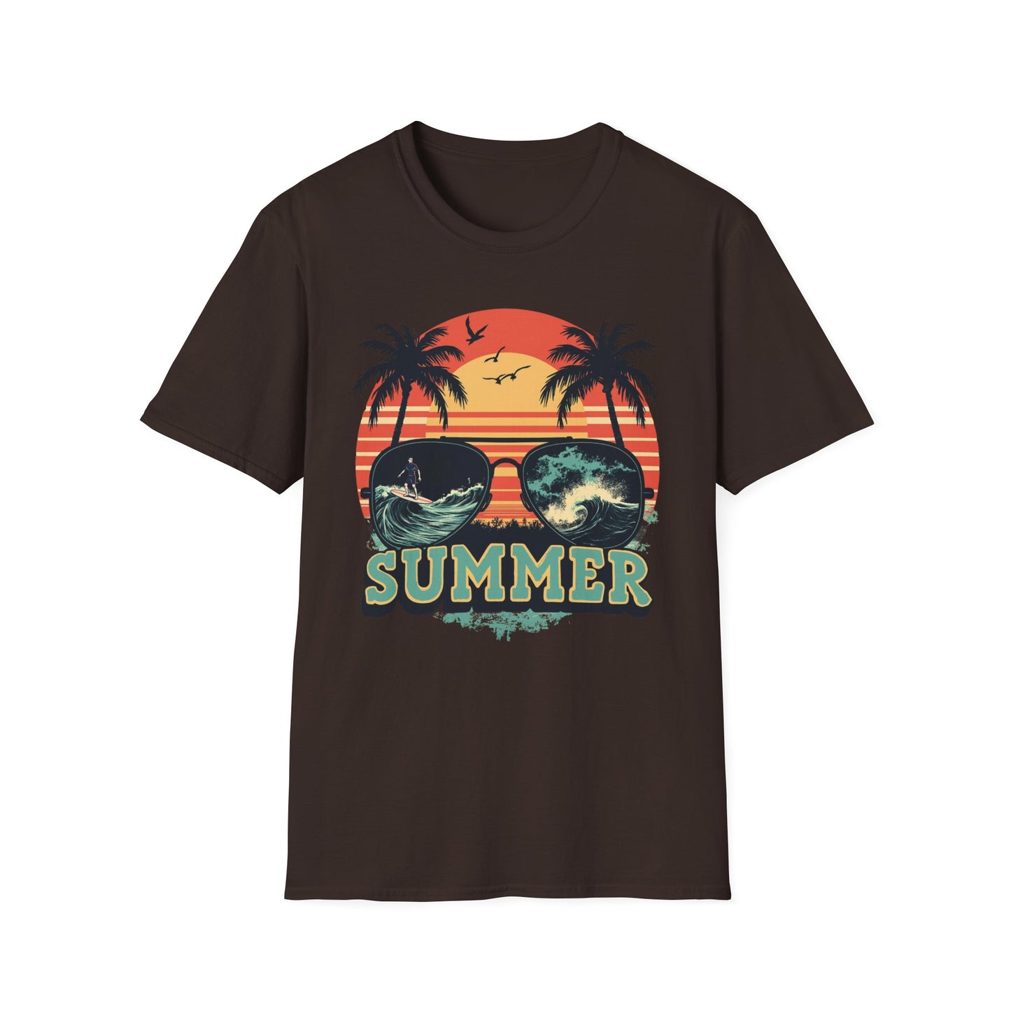 Summer graphic t-shirt mockup