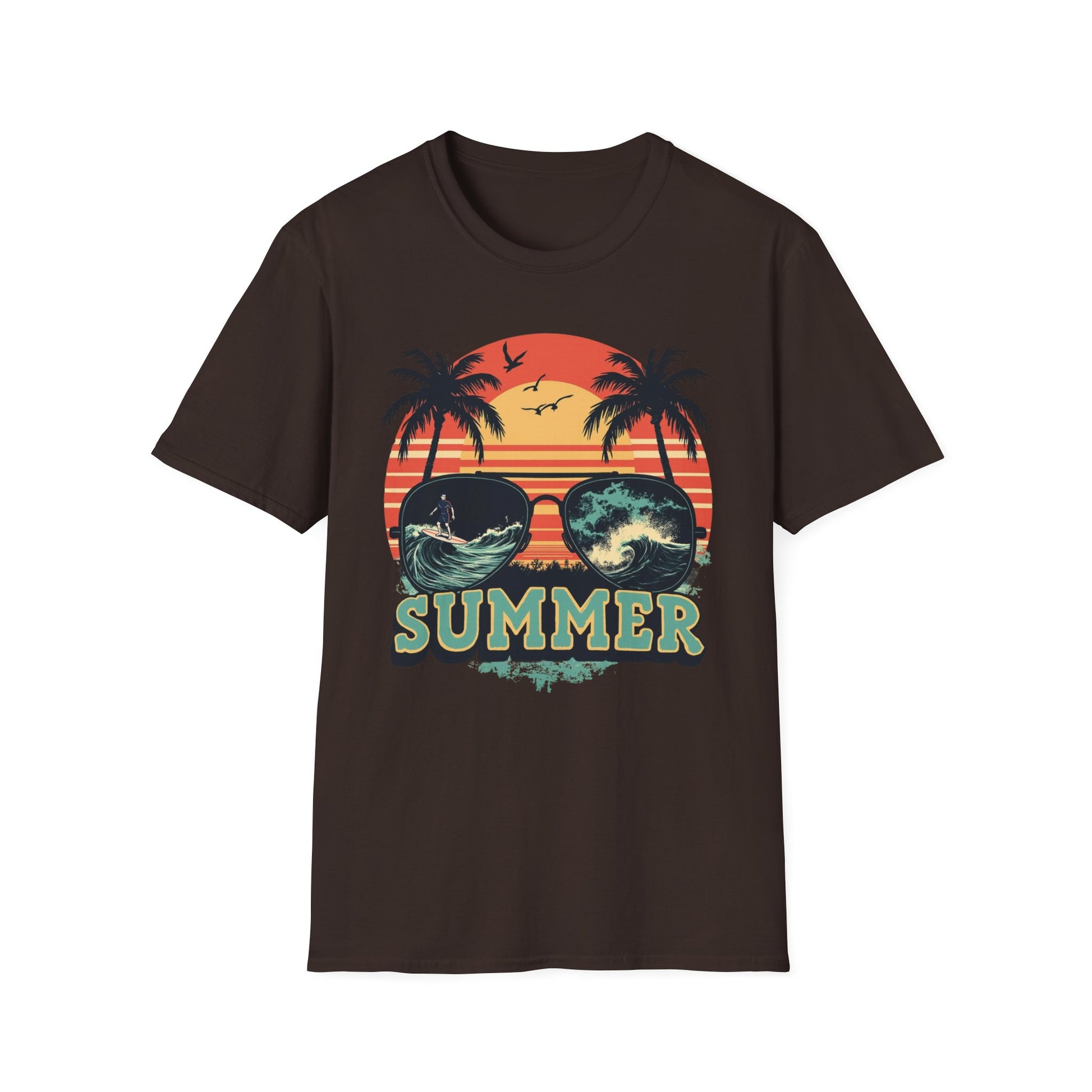 Summer graphic t-shirt mockup