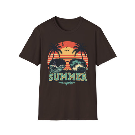 Summer graphic t-shirt mockup