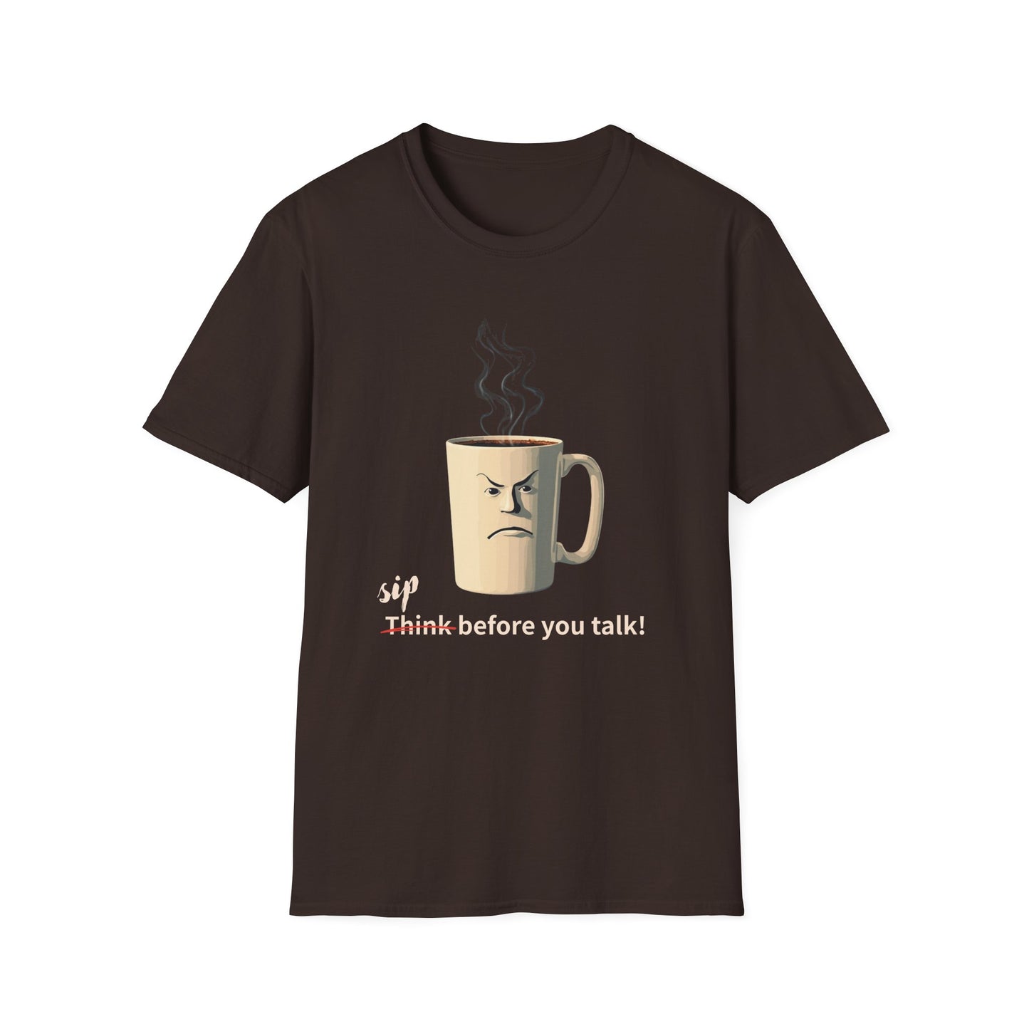 Sip Before You Talk graphic t-shirt mockup