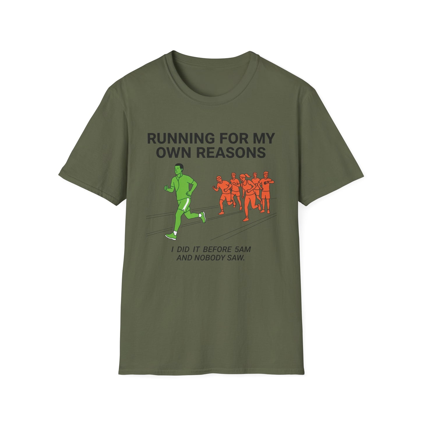 Running for My Own Reasons graphic t-shirt mockup