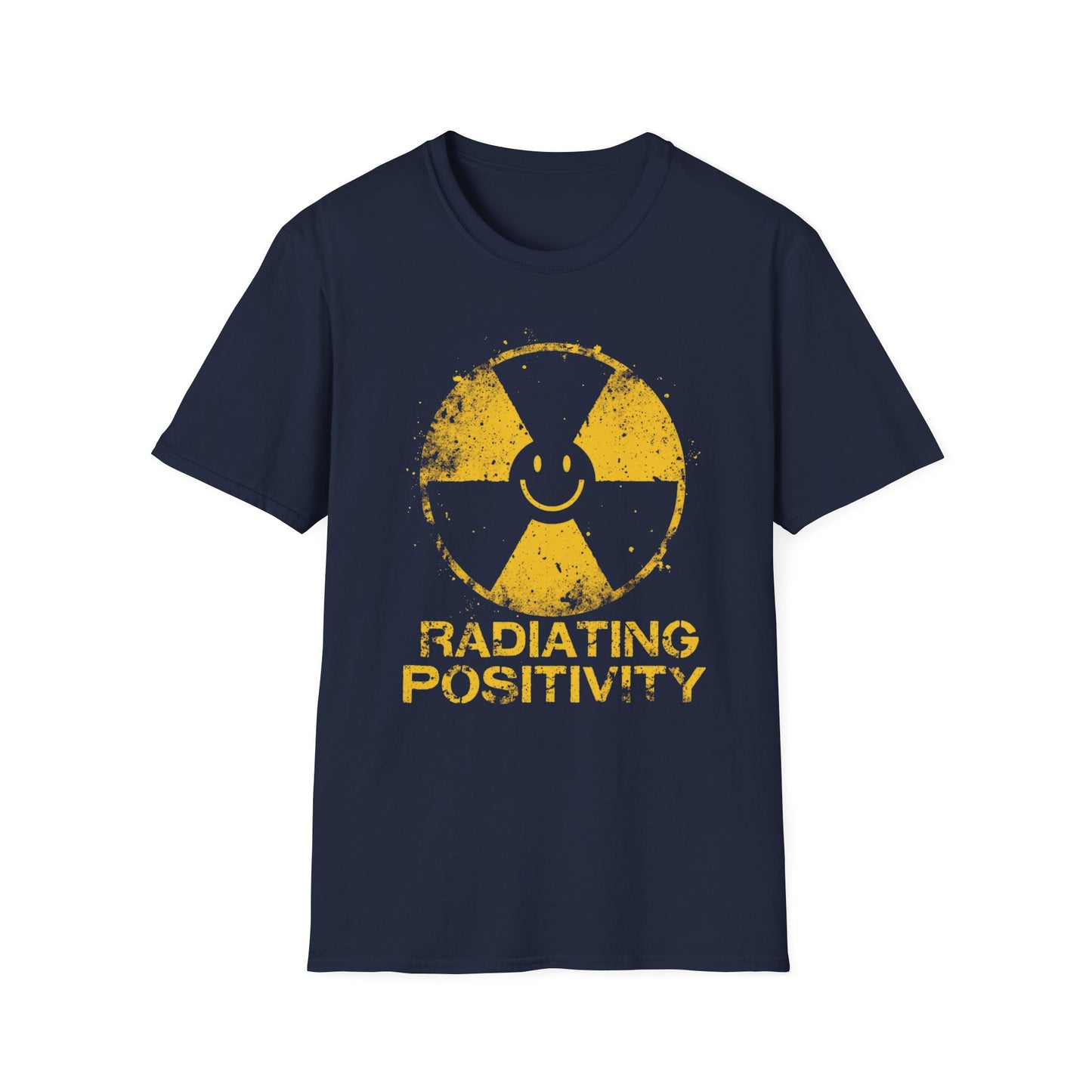 Radiating Positivity - Hazard Edition graphic t-shirt mockup