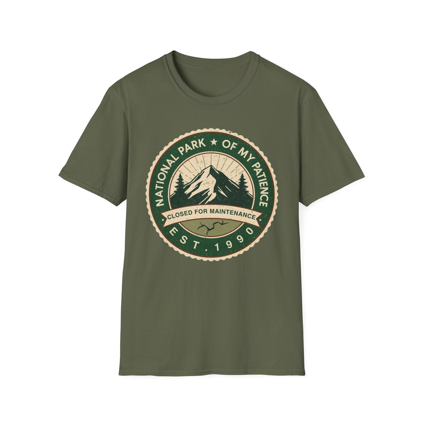 National Park of My Patience graphic t-shirt mockup