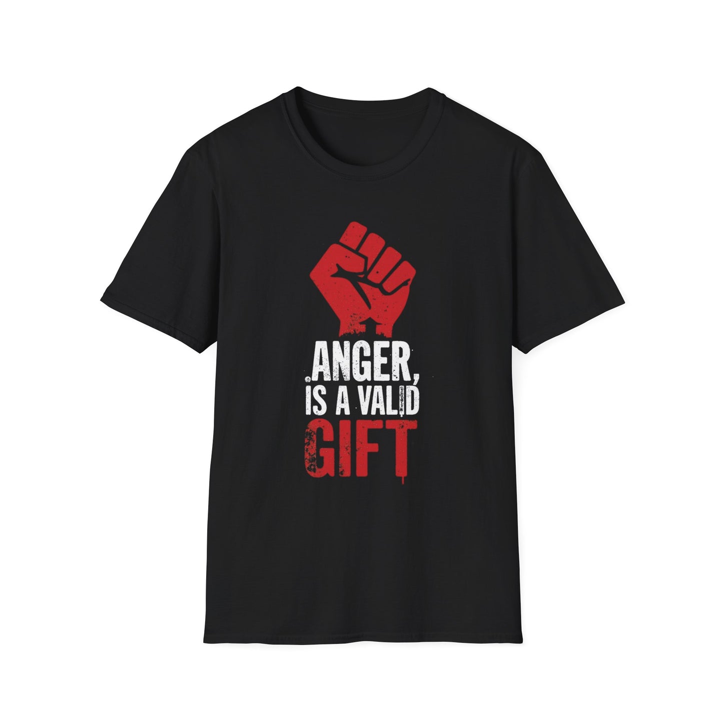 Anger Is a Valid Gift graphic t-shirt mockup