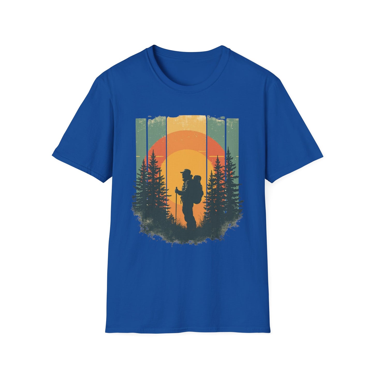 Hiking in Forest graphic t-shirt mockup