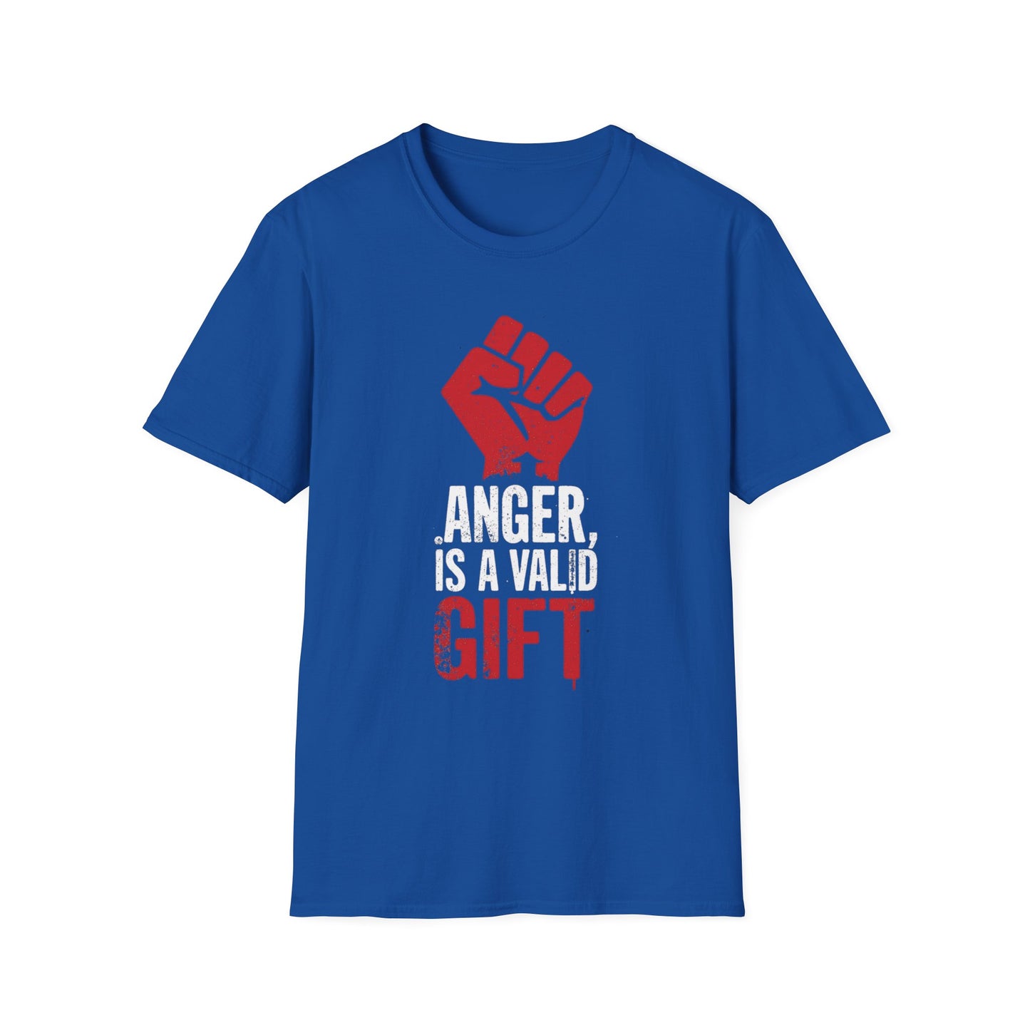 Anger Is a Valid Gift graphic t-shirt mockup