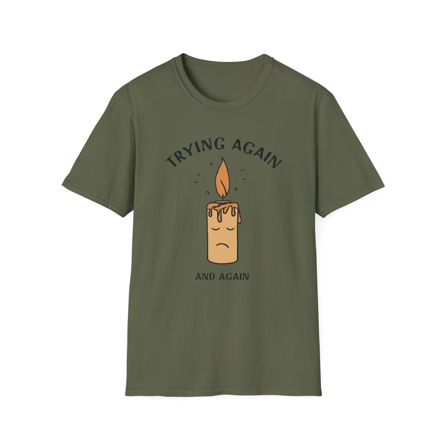 Try Again and Again graphic t-shirt mockup
