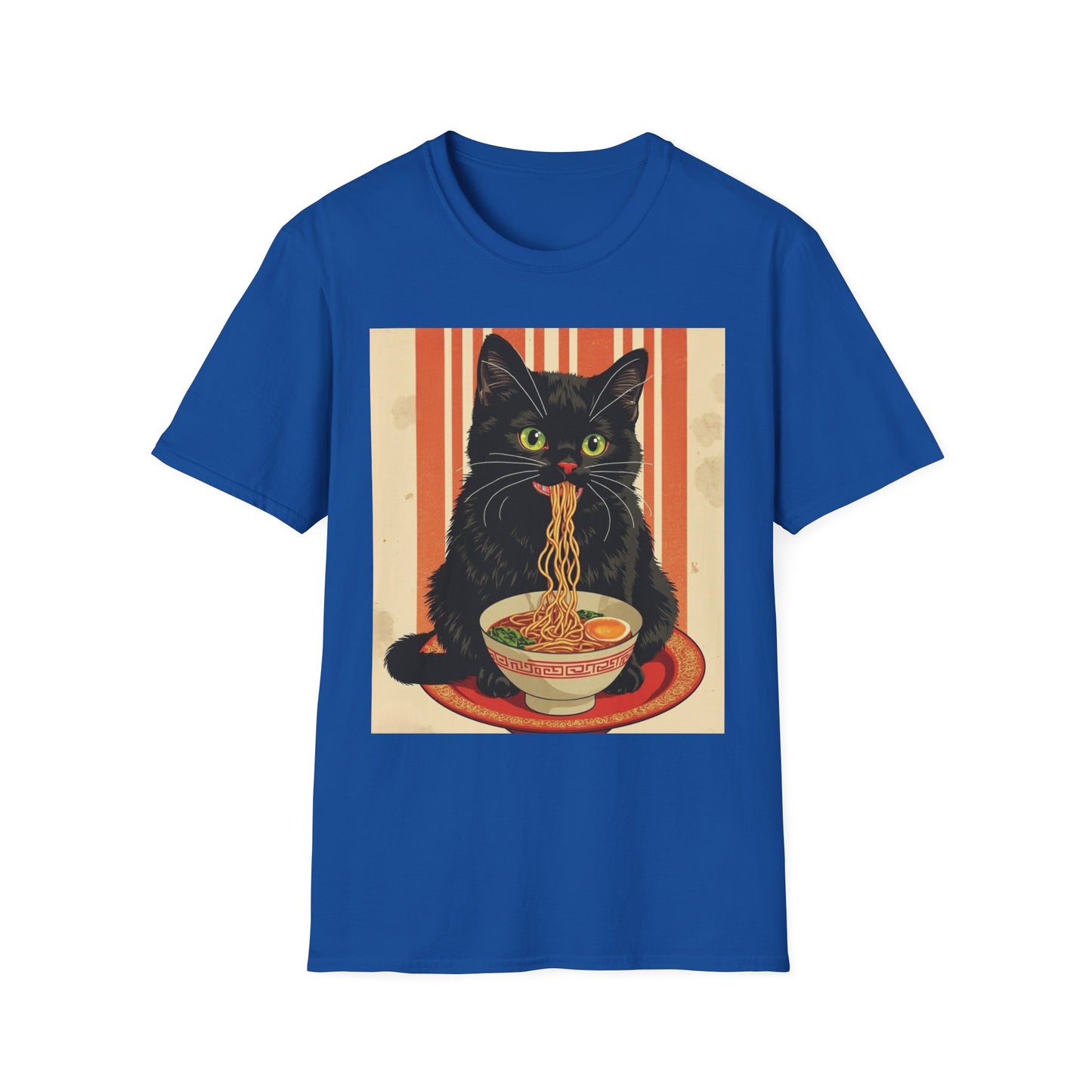 Ramen Cat Again - Vintage Poster graphic t-shirt mockup