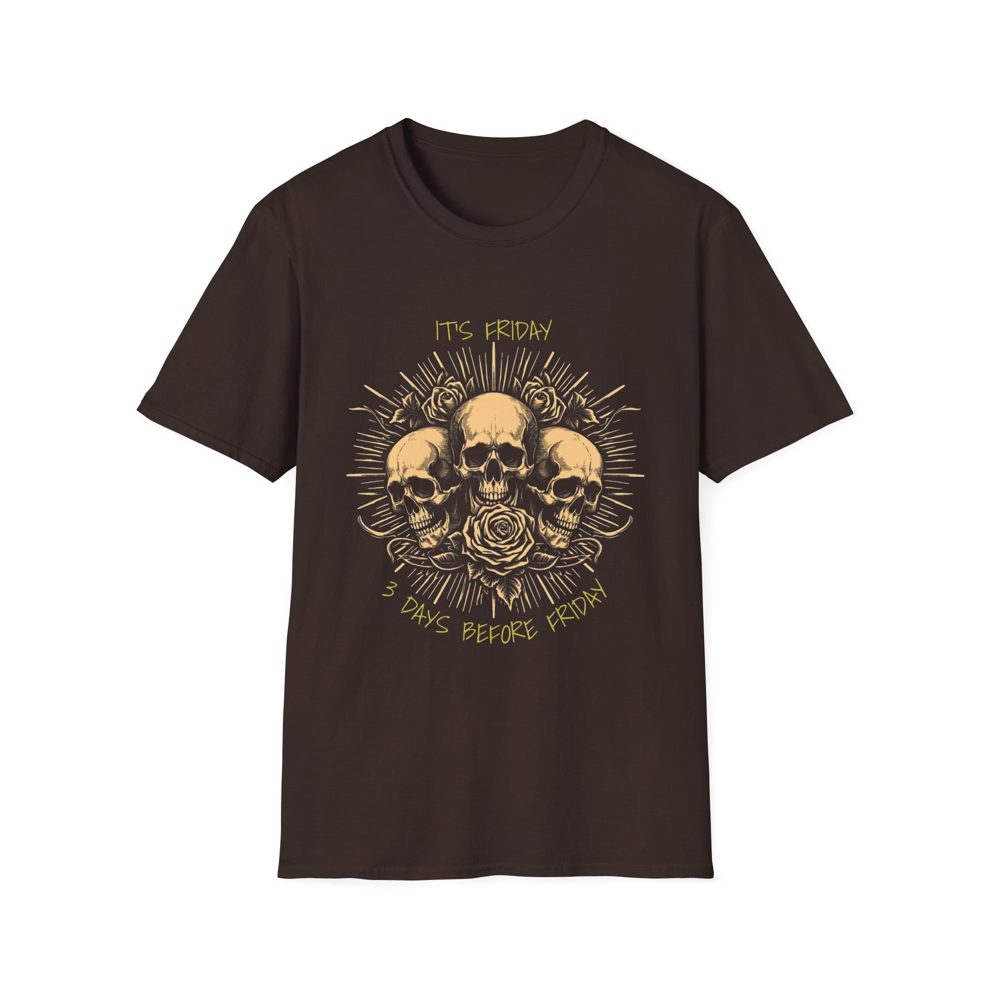 It's Friday, Three Days Before Monday graphic t-shirt mockup