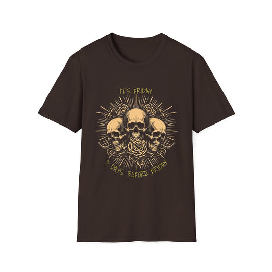 It's Friday, Three Days Before Monday graphic t-shirt mockup