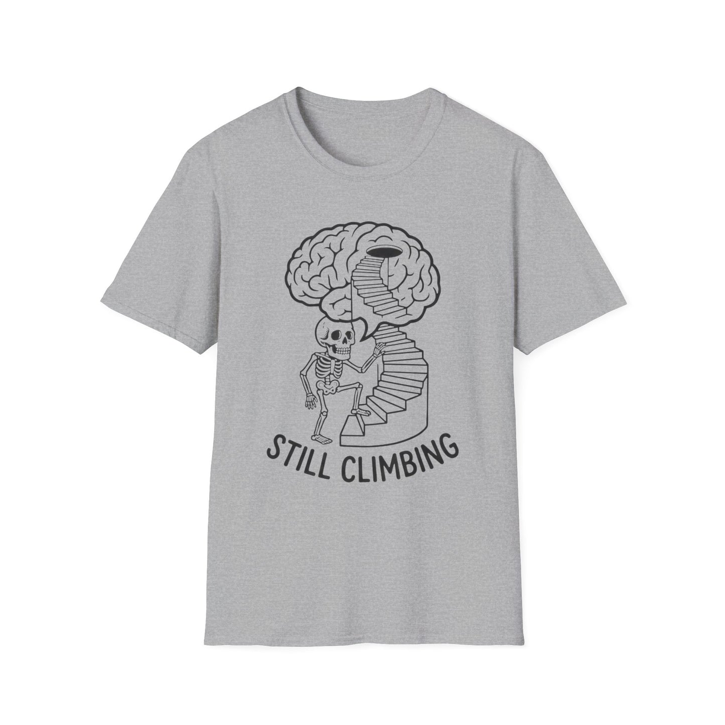 Still Climbing graphic t-shirt mockup