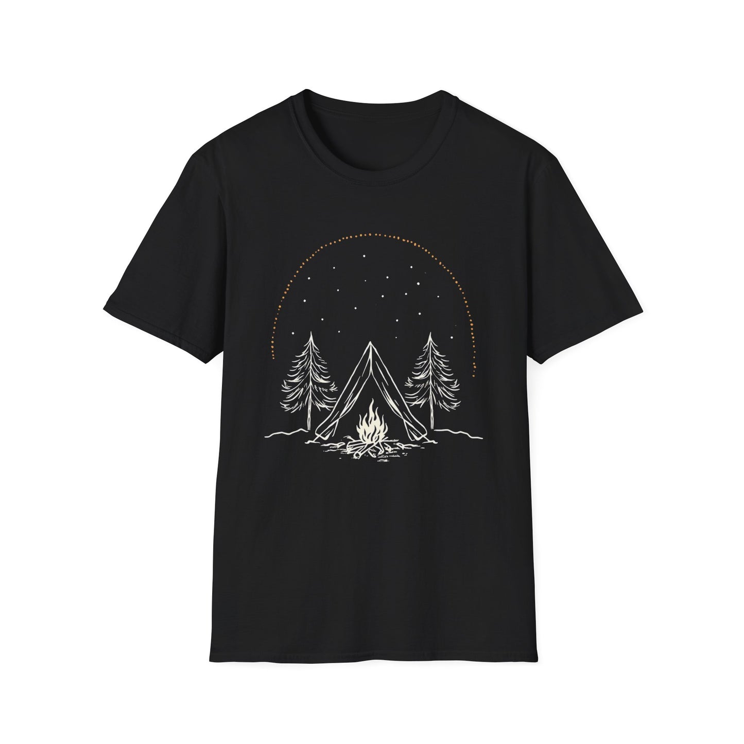 Camping in Forest graphic t-shirt mockup