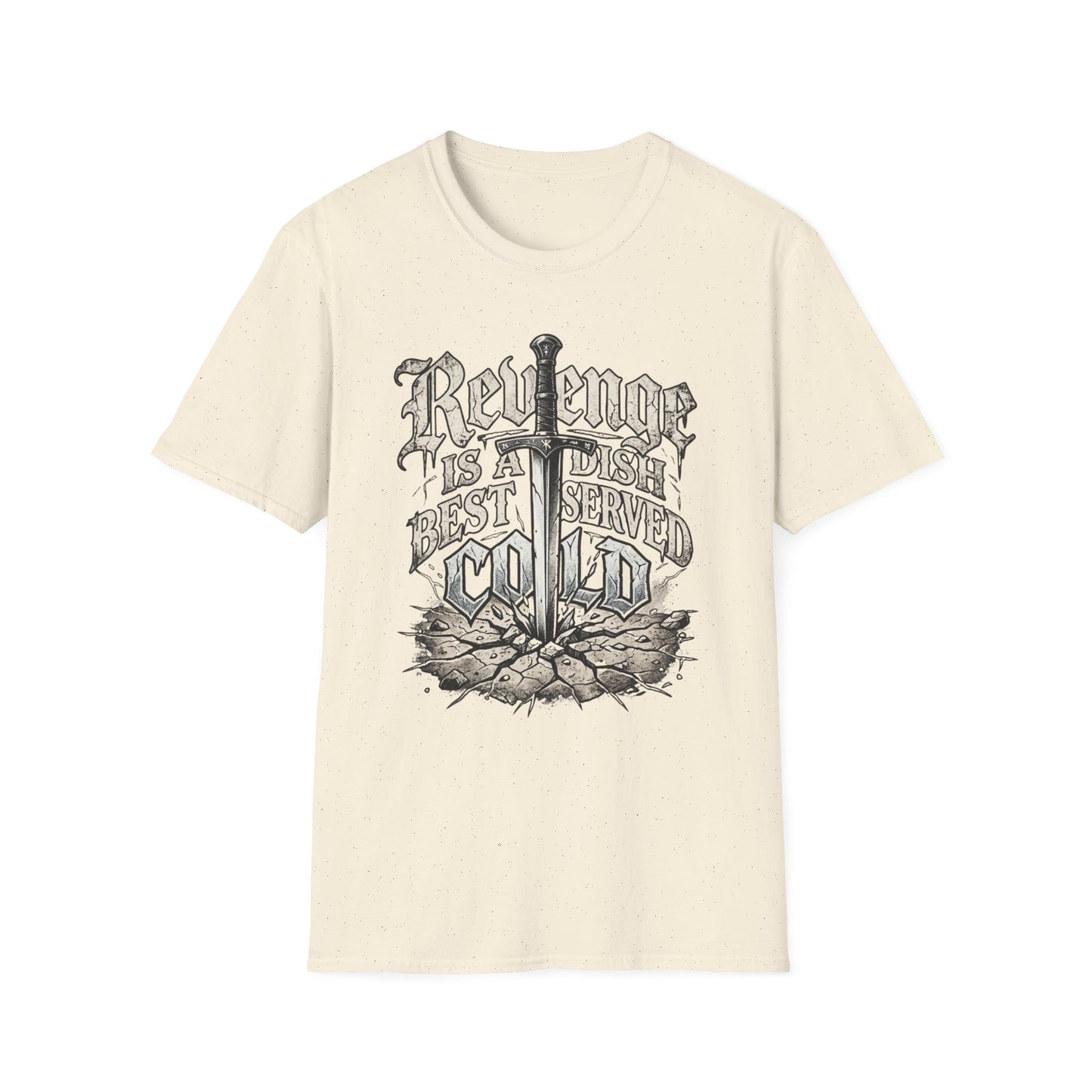 Revenge Is a Dish Best Served Cold - Classic graphic t-shirt mockup