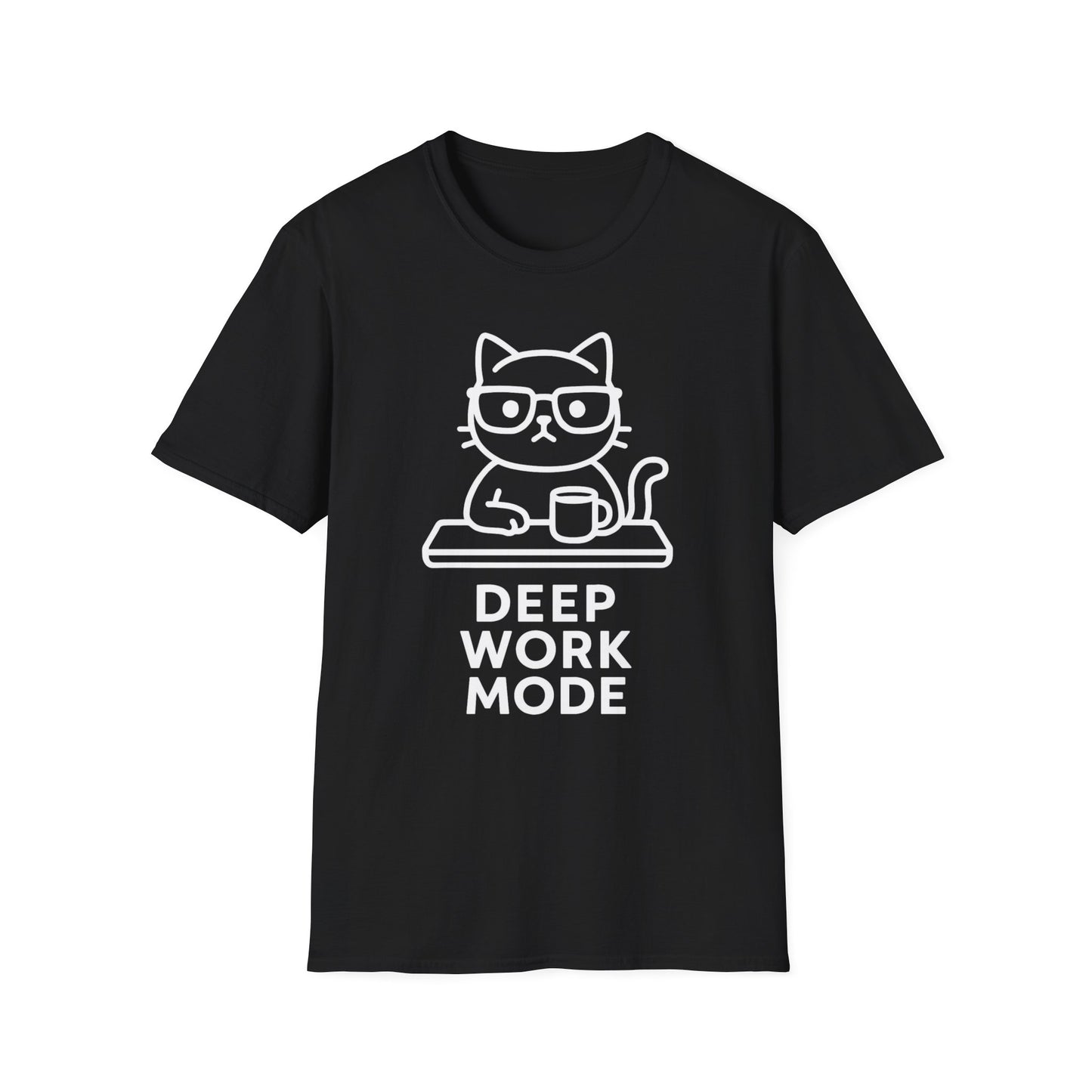 Deep Work Mode graphic t-shirt mockup