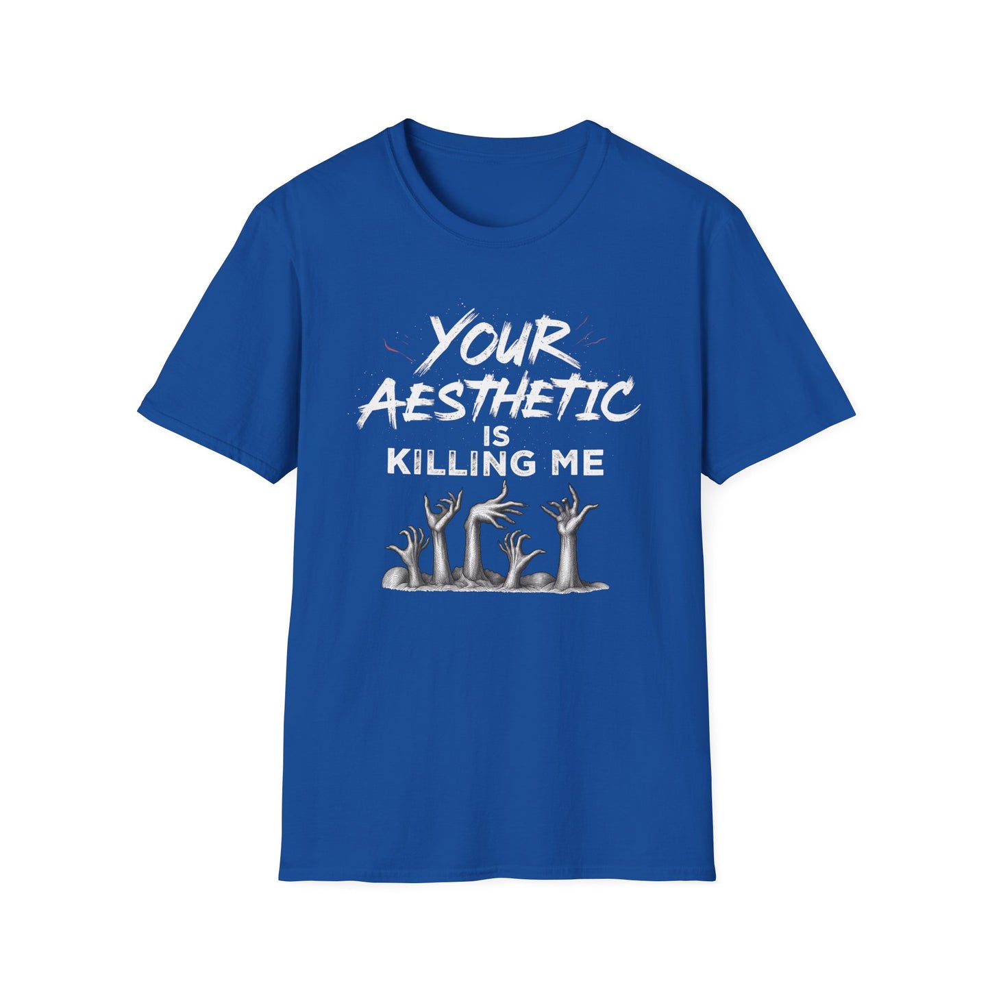 Your Aesthetic Is Killing Me graphic t-shirt mockup
