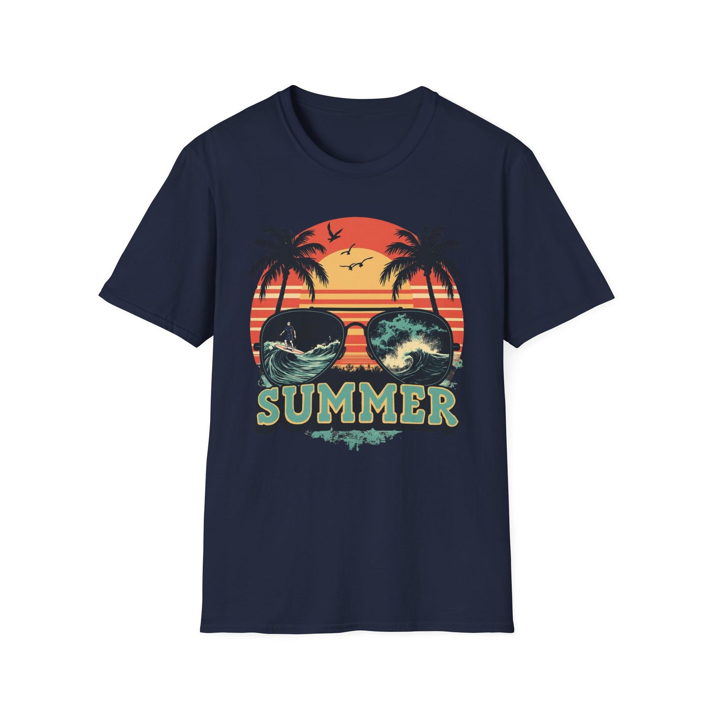 Summer graphic t-shirt mockup