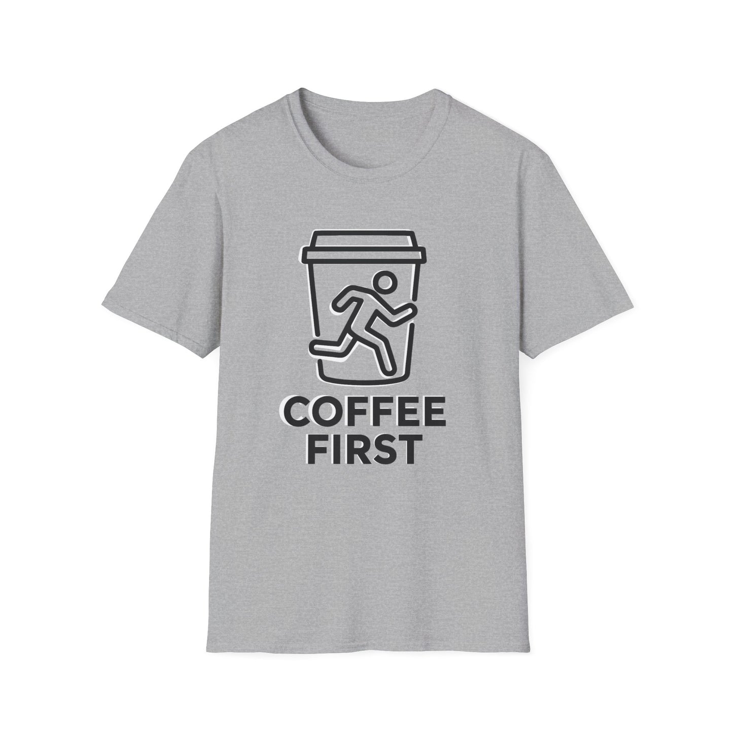 Coffee First graphic t-shirt mockup