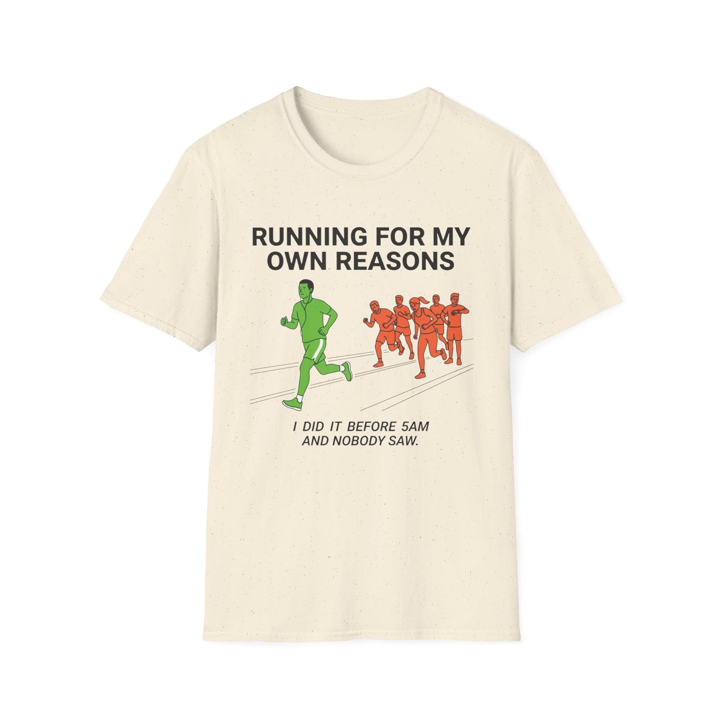 Running for My Own Reasons graphic t-shirt mockup