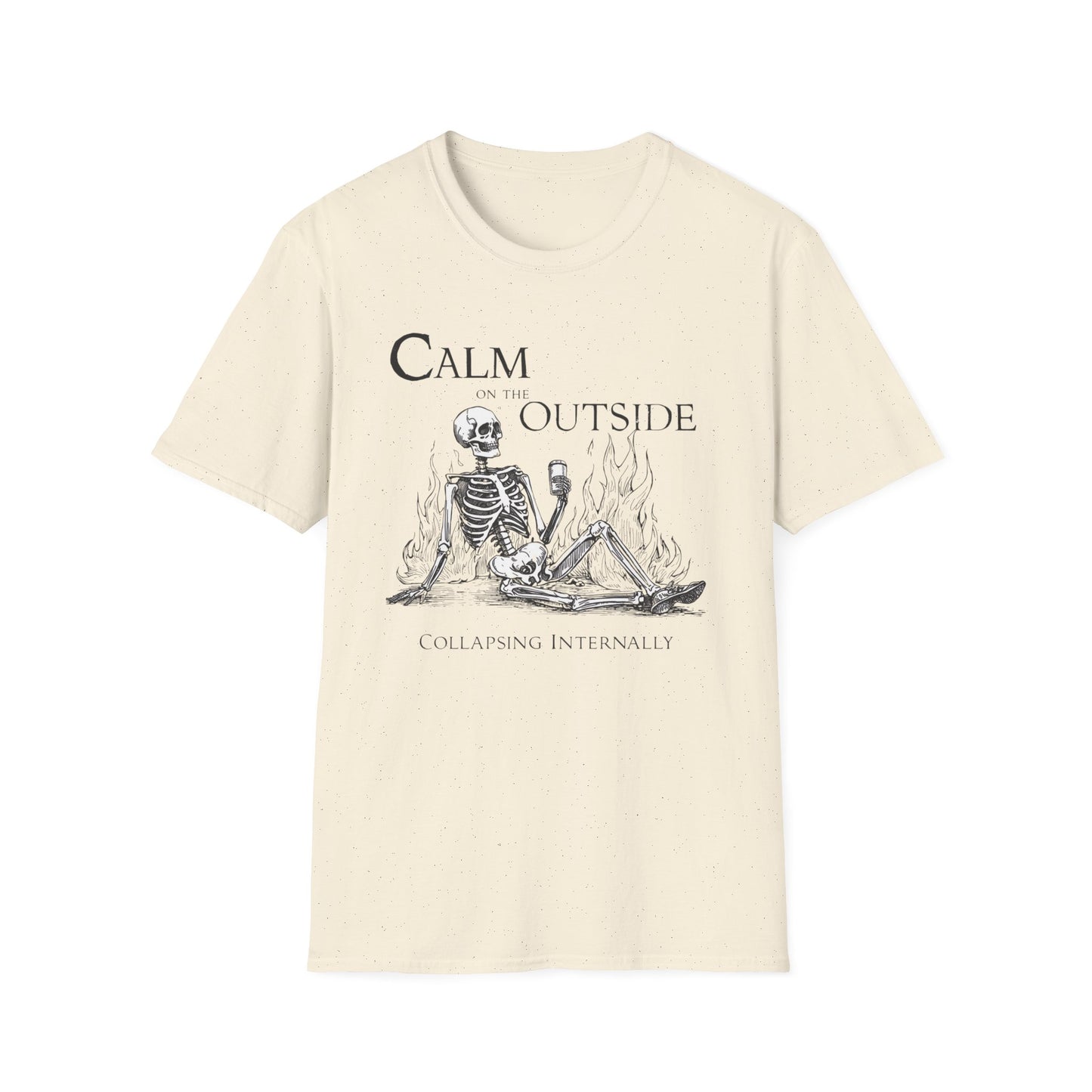 Calm Outside, Collapsing Internally - Sketch Edition graphic t-shirt mockup