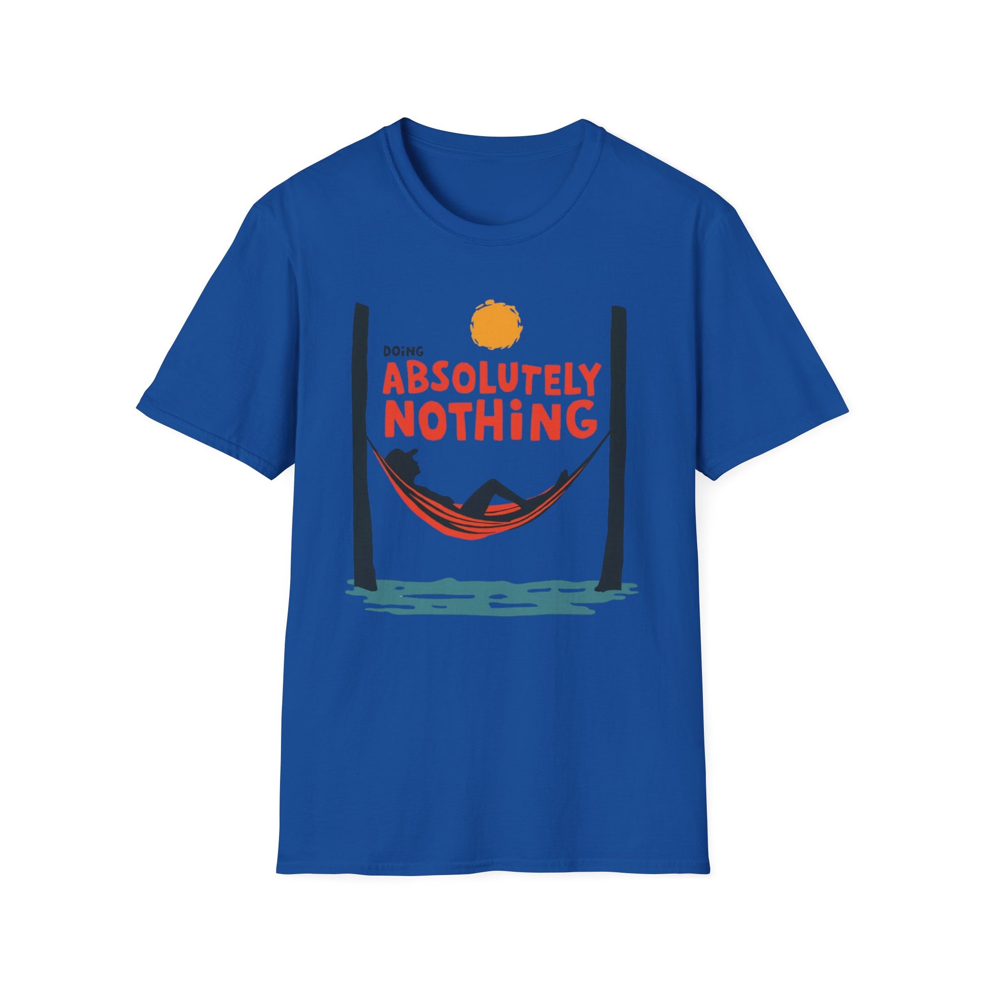 Doing Absolutely Nothing graphic t-shirt mockup